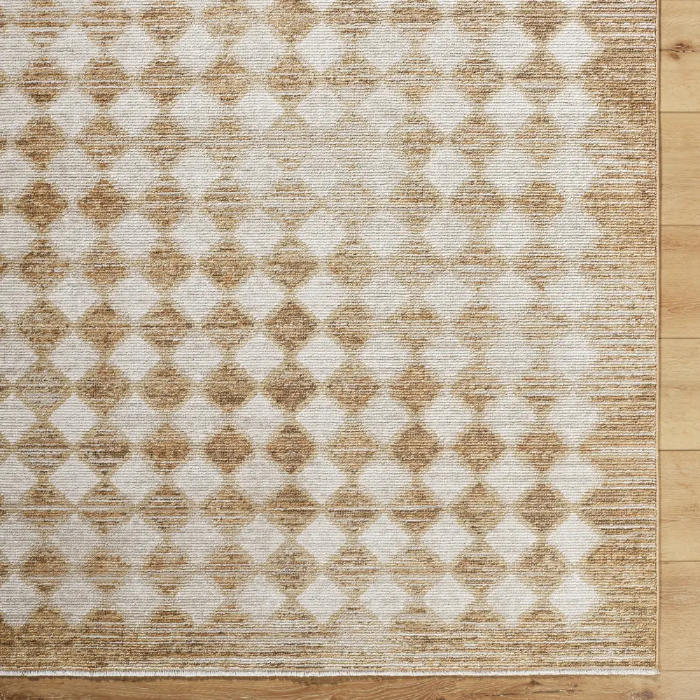 Myrtle Avenue V Galey Alix X Livabliss Scandi Geometric Taupe/Mustard Rug - Image 2