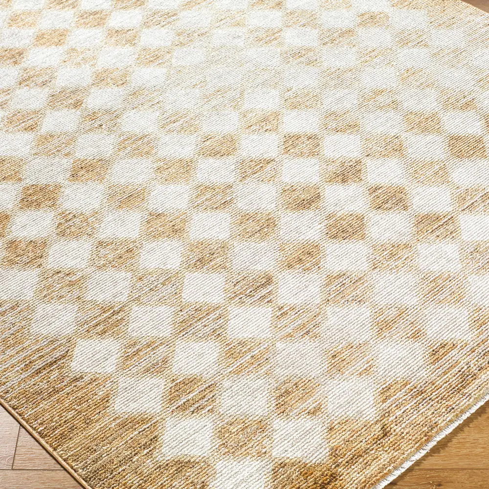 Myrtle Avenue V Galey Alix X Livabliss Scandi Geometric Taupe/Mustard Rug - Image 4