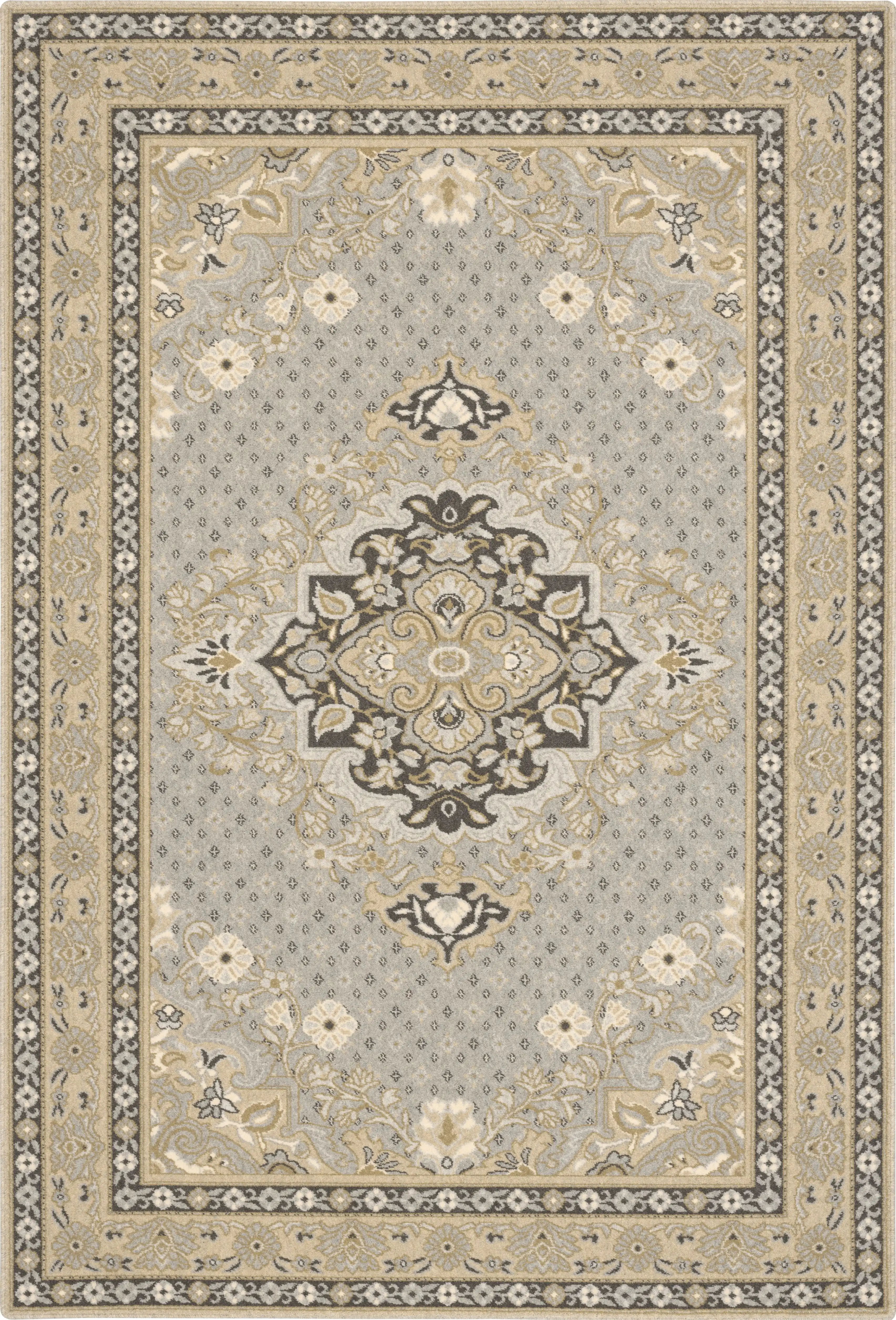 Natural Wool Tempo Alofi Grey Rug - Image 2