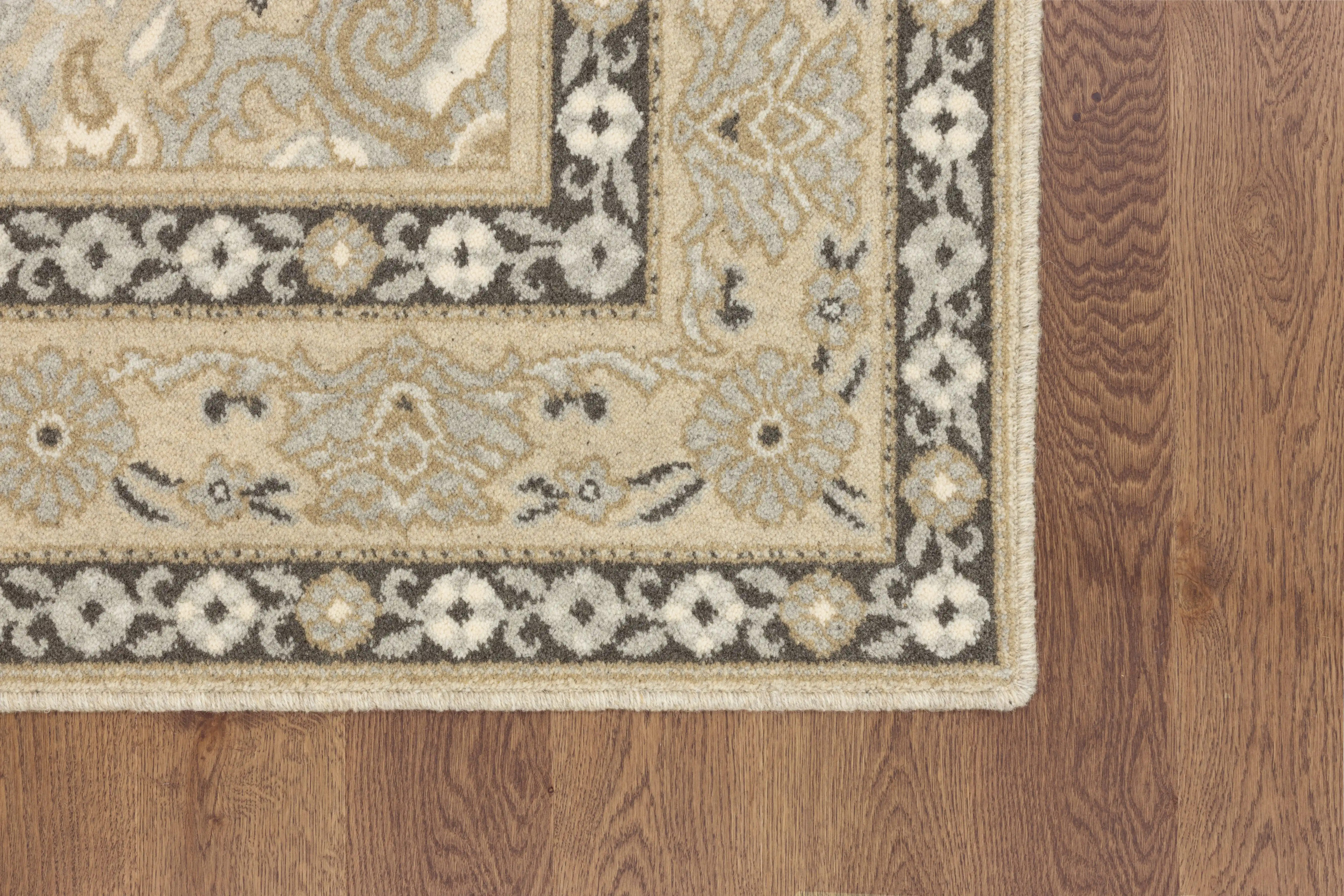 Natural Wool Tempo Alofi Grey Rug - Image 4