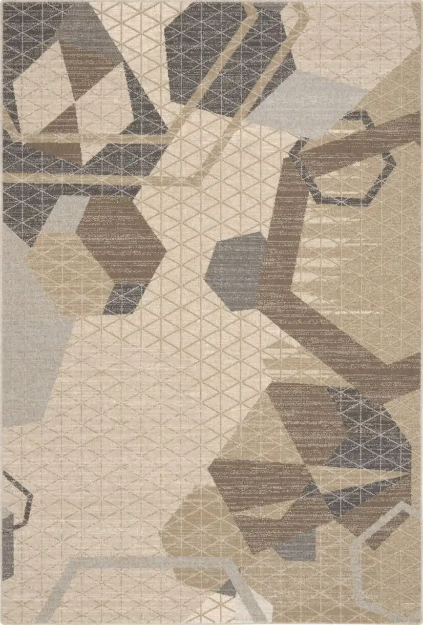 Natural Wool Tempo Folio Beige Rug - Image 2