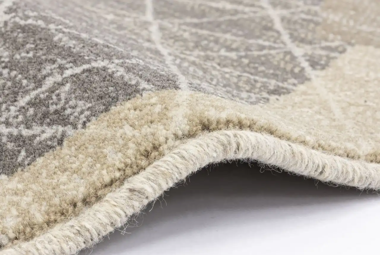 Natural Wool Tempo Folio Beige Rug - Image 3