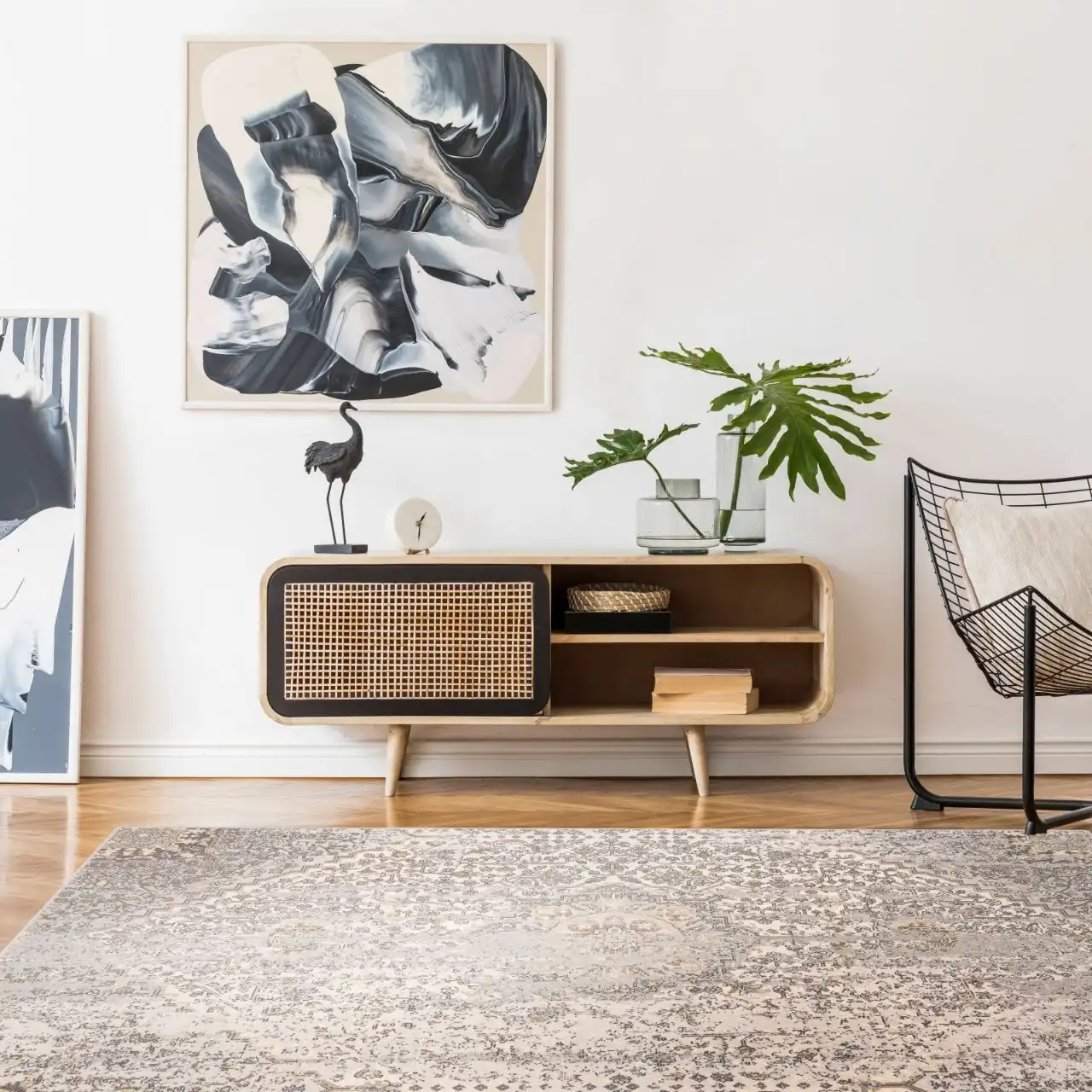 Natural Wool Tempo Huviel Grey Rug