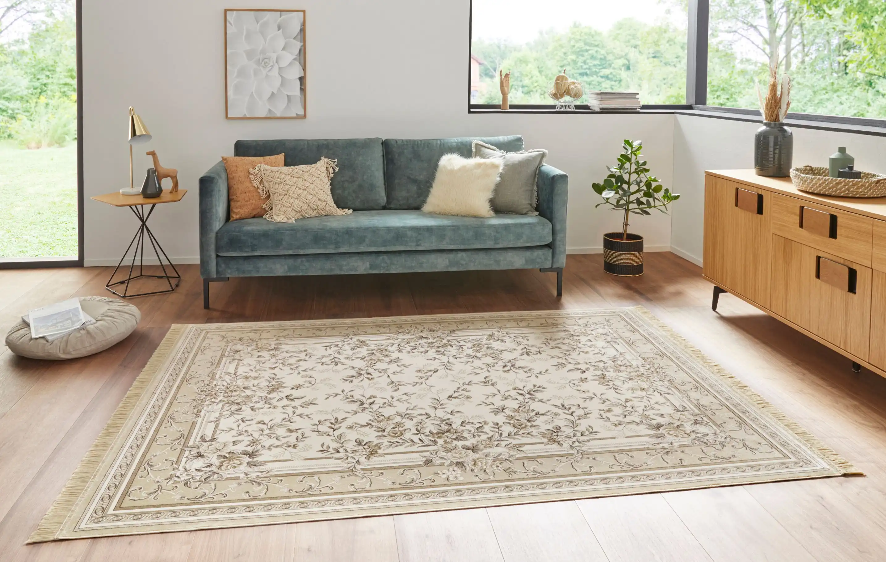Naveh 104368 Antik Flowers Cream Beige Rug
