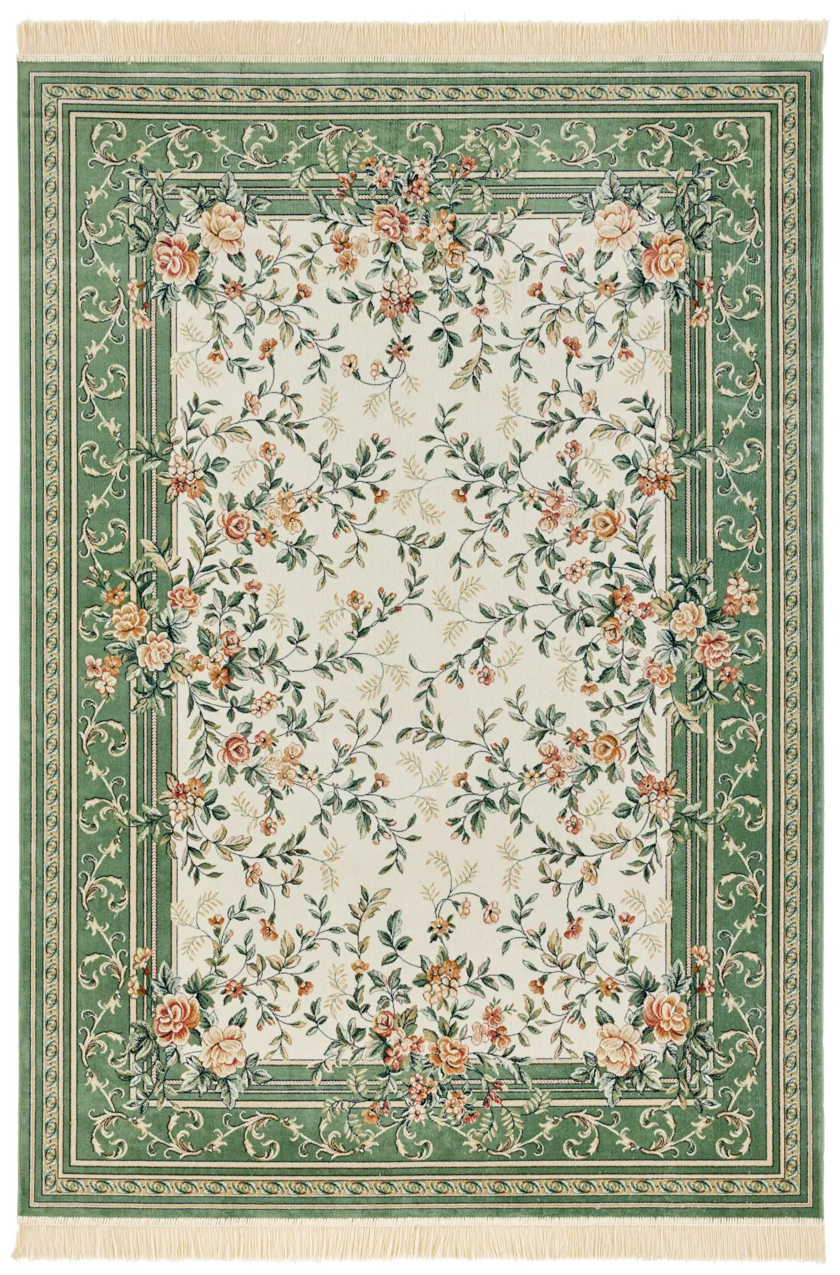 Naveh 104369 Antik Flowers Cream Green Rug - Image 2