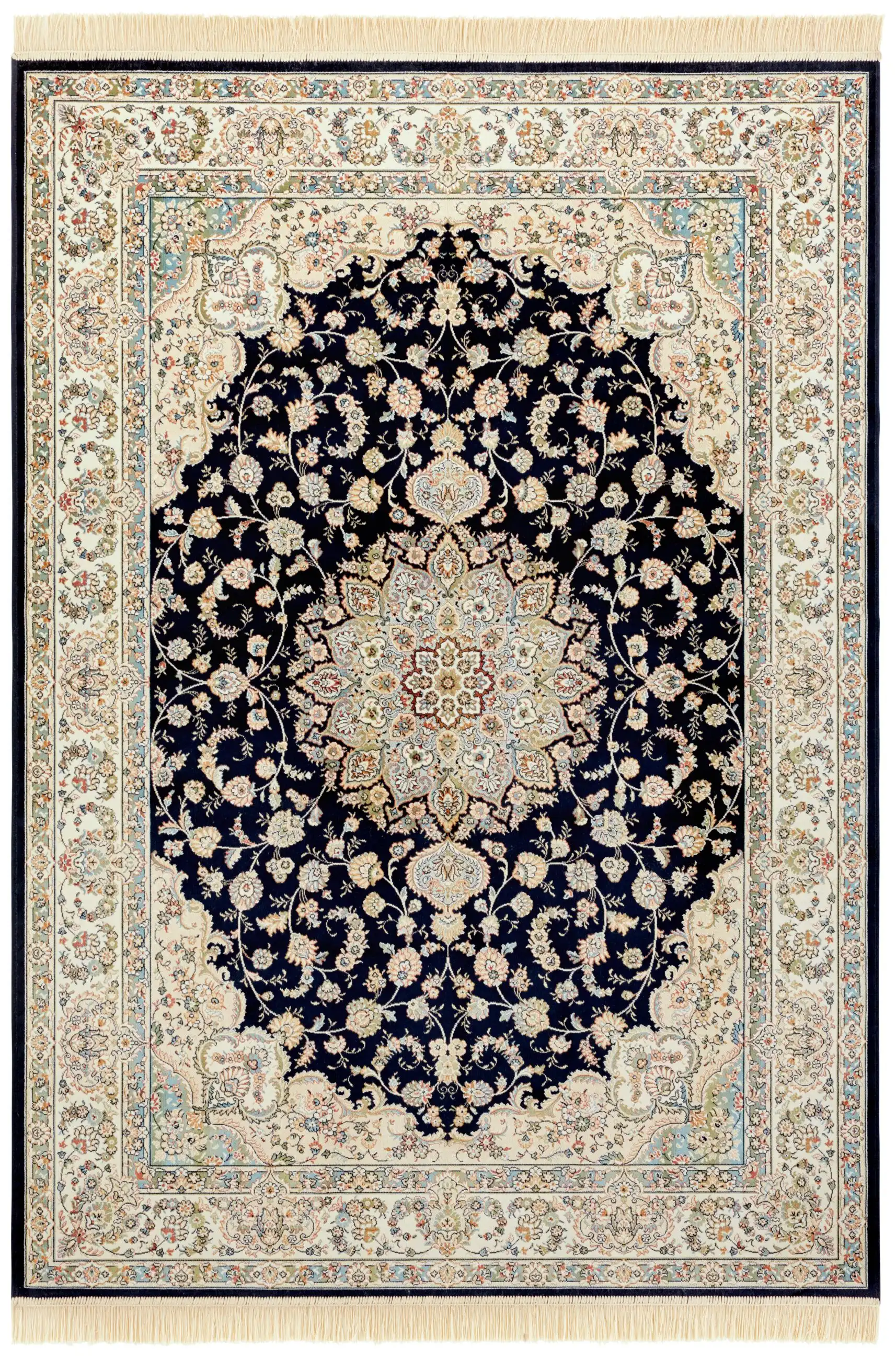 Naveh 104378 Antik Nain Dark Blue Cream Rug - Image 2