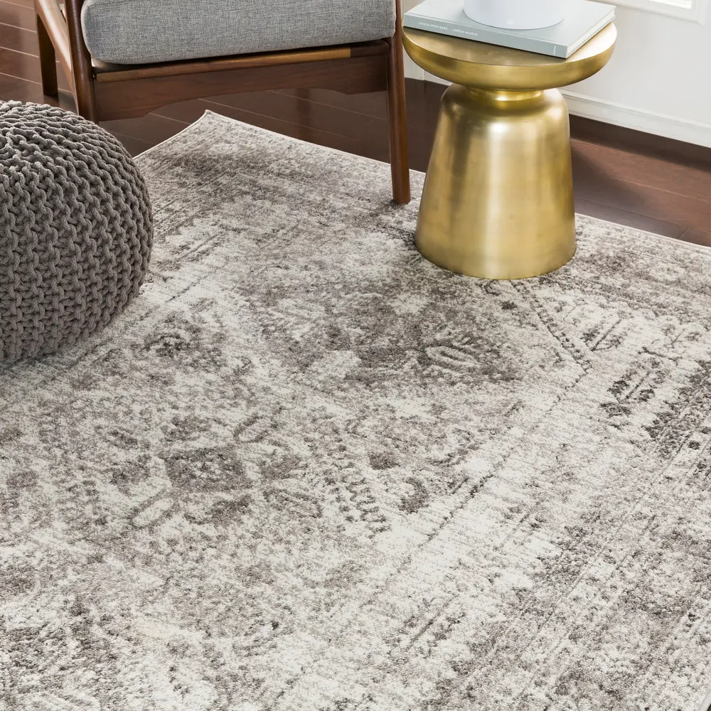 Neelam Vintage Oriental Boho Light Grey/White/Charcoal Rug - Image 7