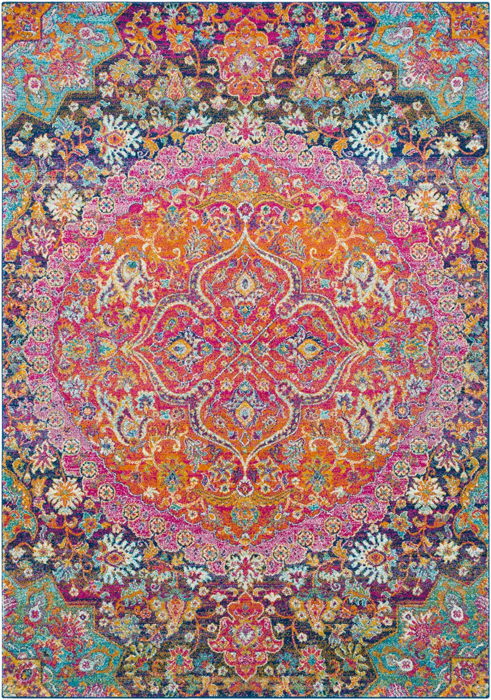 Neerja Vintage Oriental Boho Garnet Rug - Image 4
