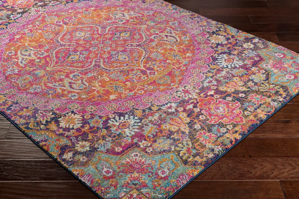 Neerja Vintage Oriental Boho Garnet Rug - Image 5