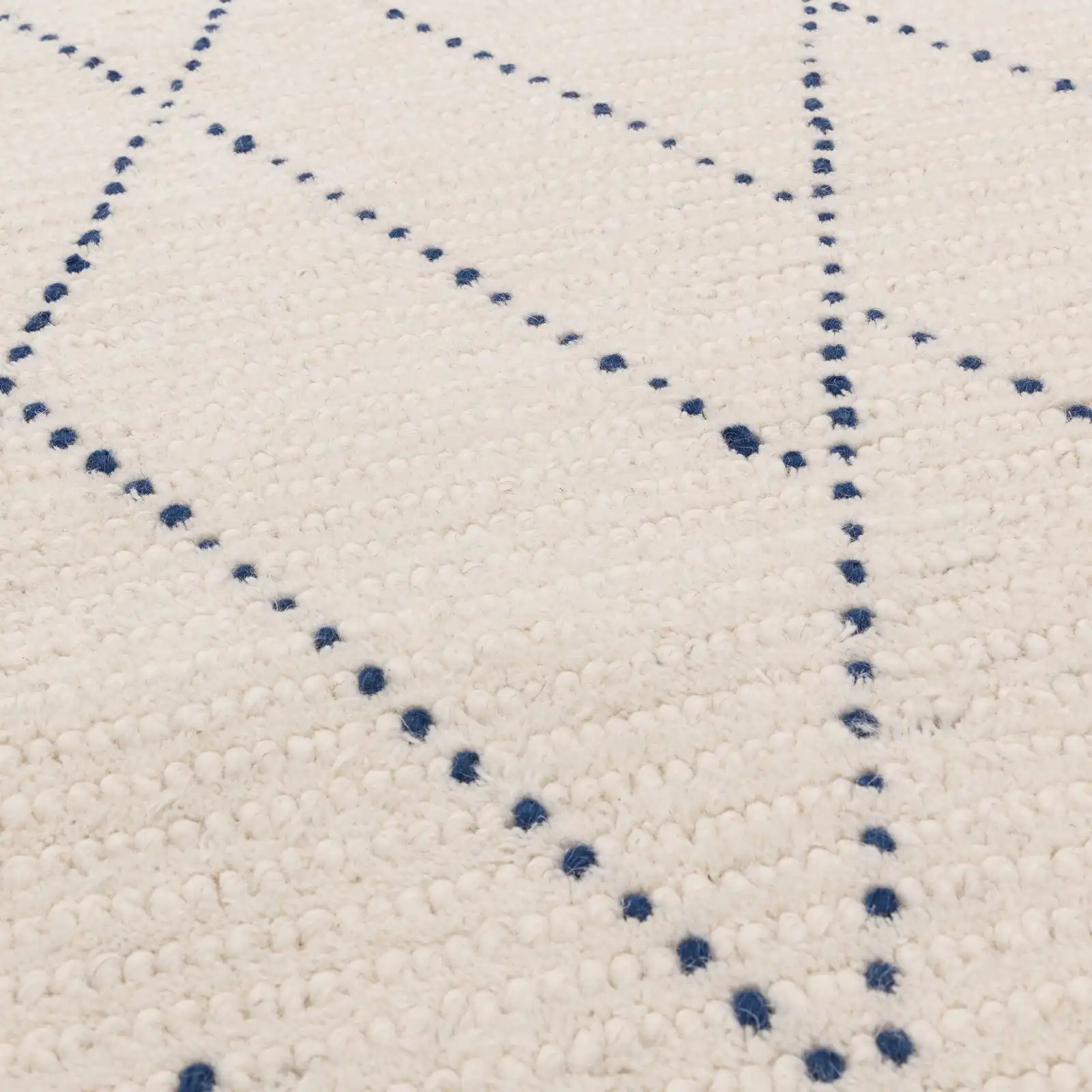 Nepal Cream Blue Linear Rug - Image 3