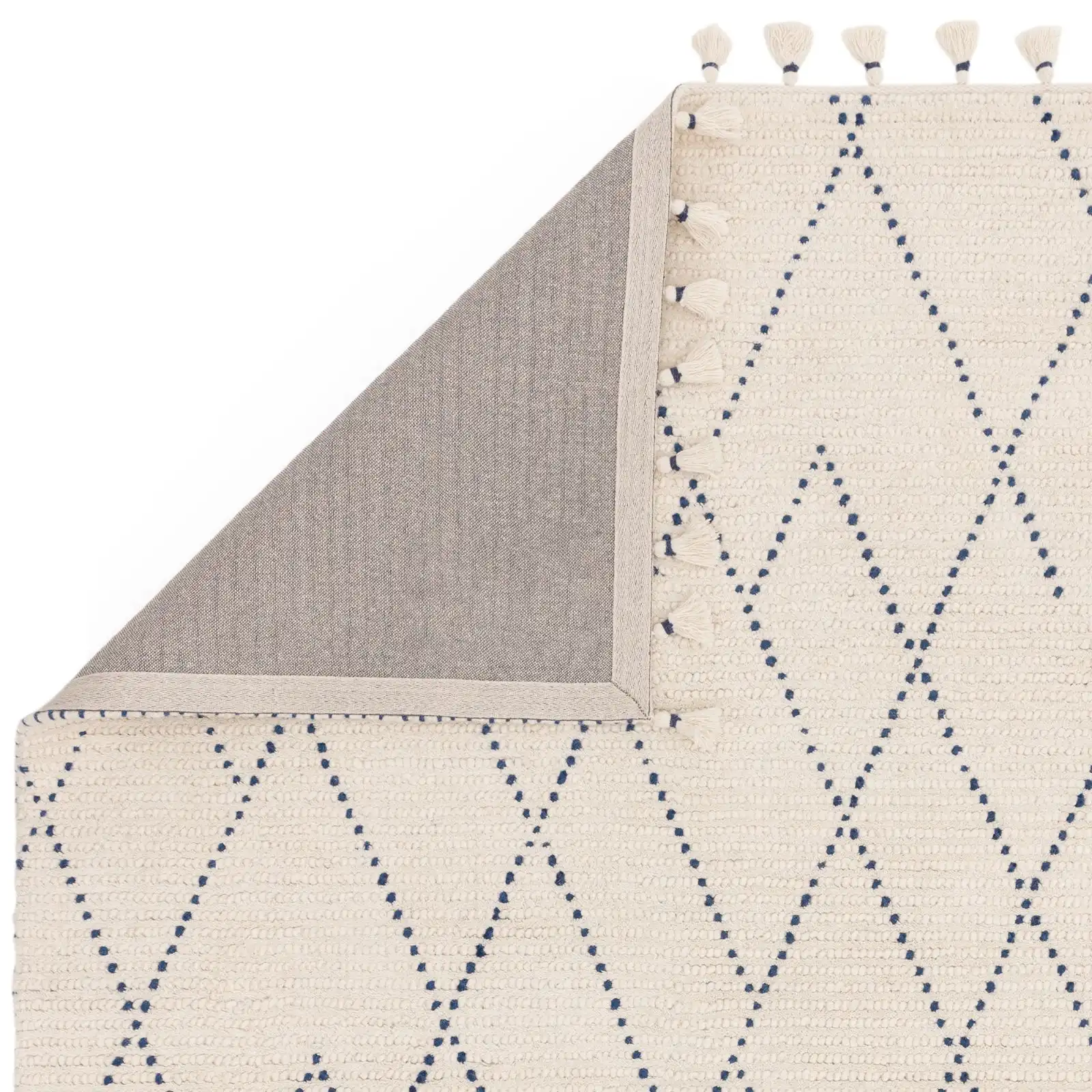 Nepal Cream Blue Linear Rug - Image 4