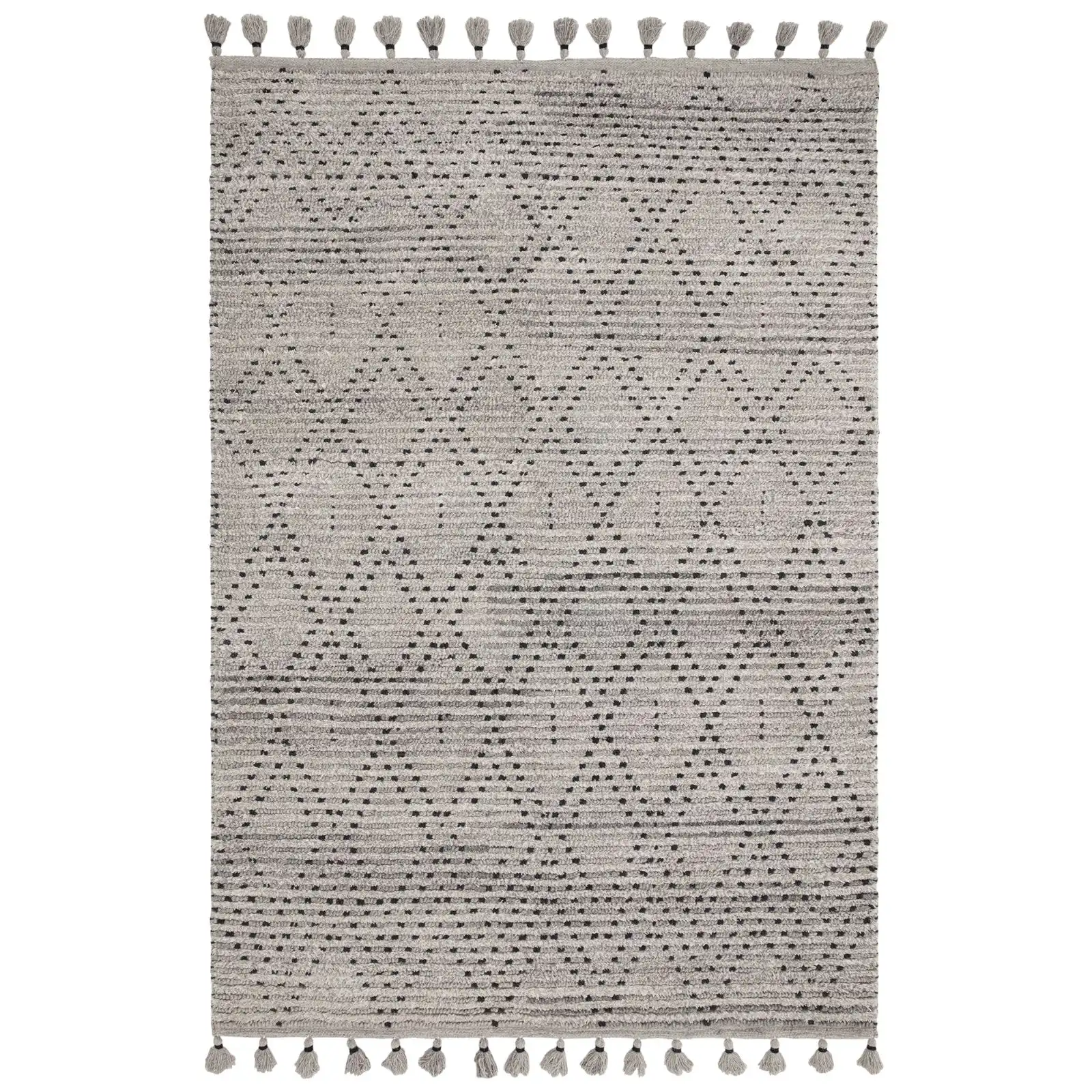 Nepal Grey Black Diamond Rug - Image 2