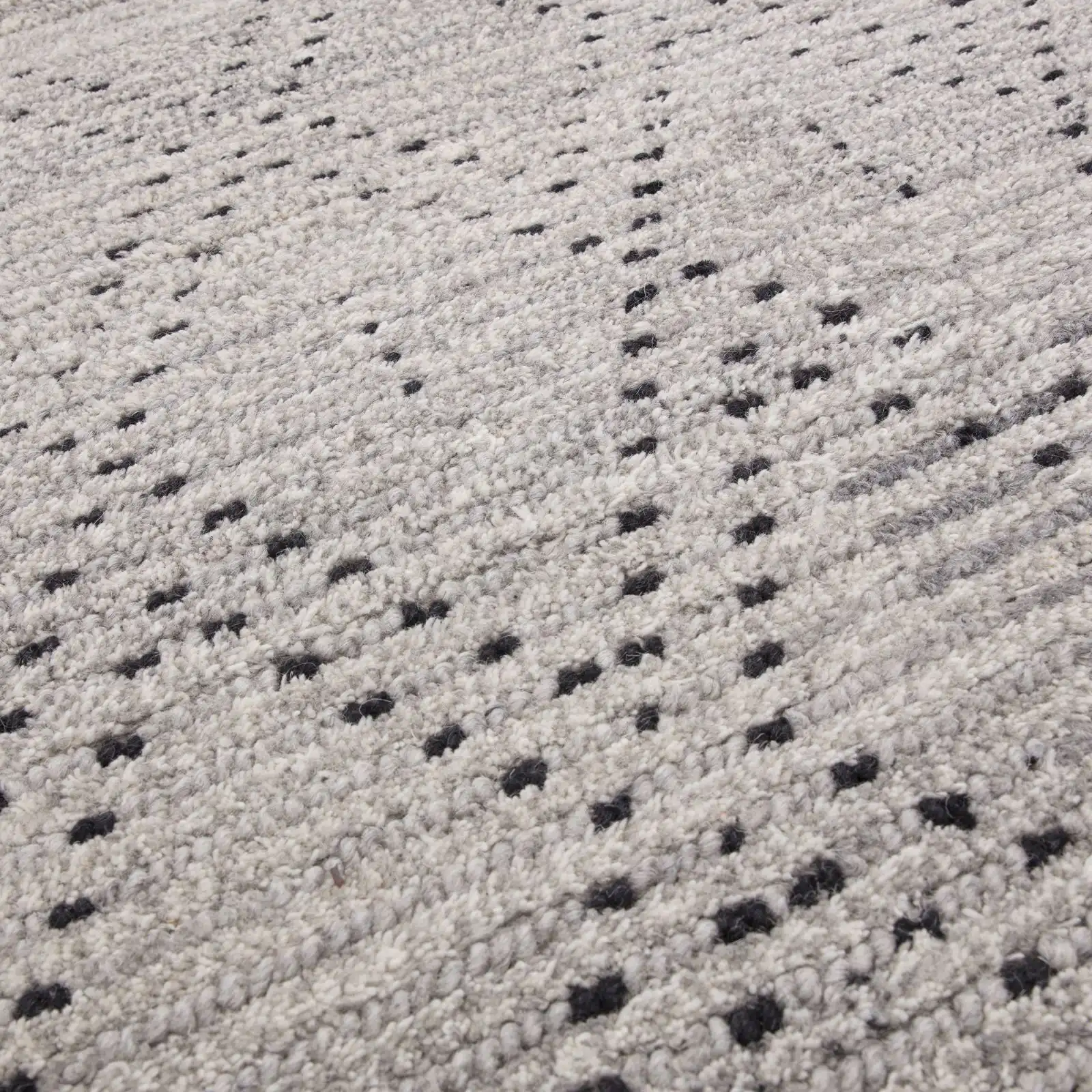 Nepal Grey Black Diamond Rug - Image 3
