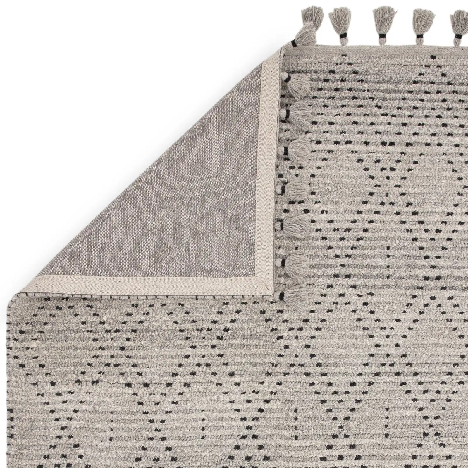 Nepal Grey Black Diamond Rug - Image 5
