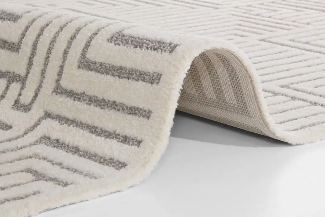 New York Hans 105093 Cream Grey Rug - Image 3