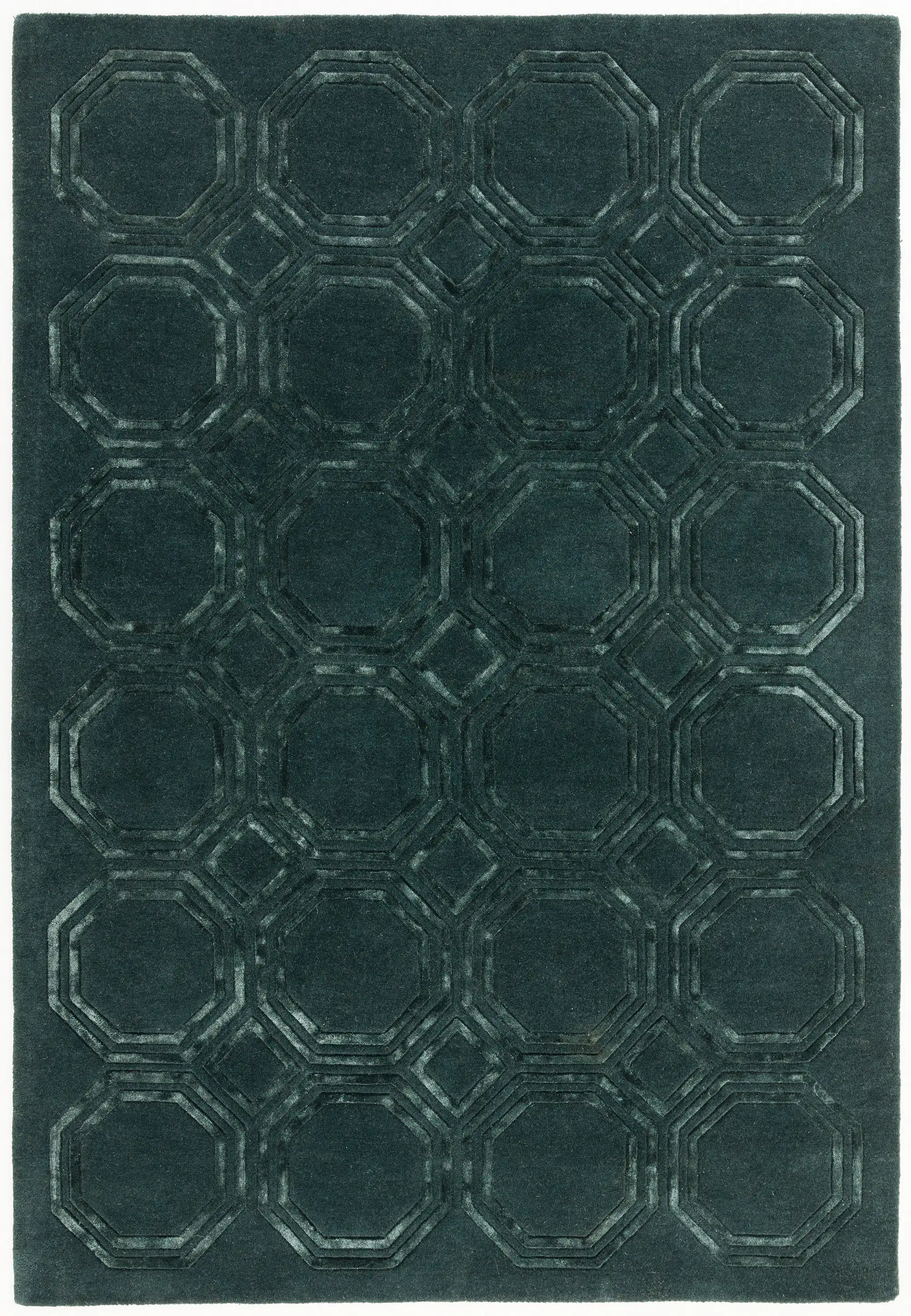 Nexus Octagon Petrol Rug - Image 2