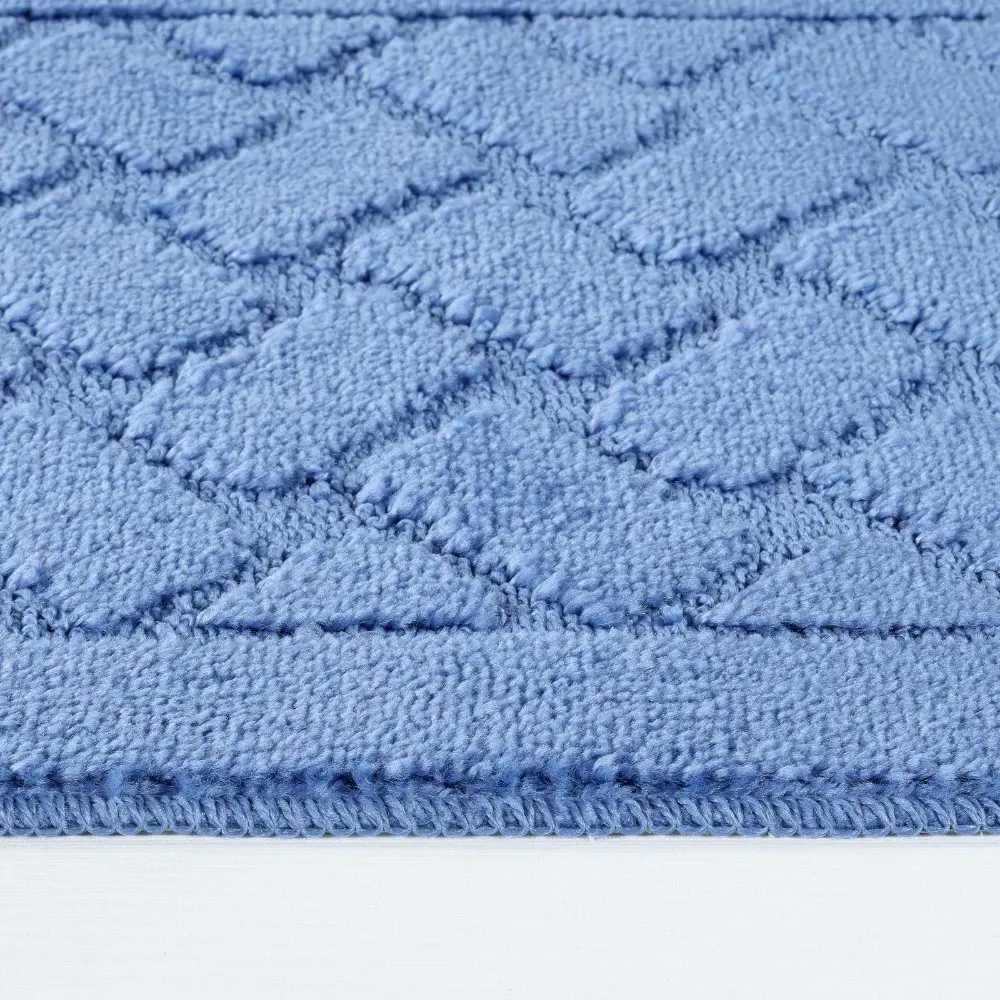 Nilah 2-Piece Machine Washable Non-Slip Blue Bathroom Rug Set - Image 9