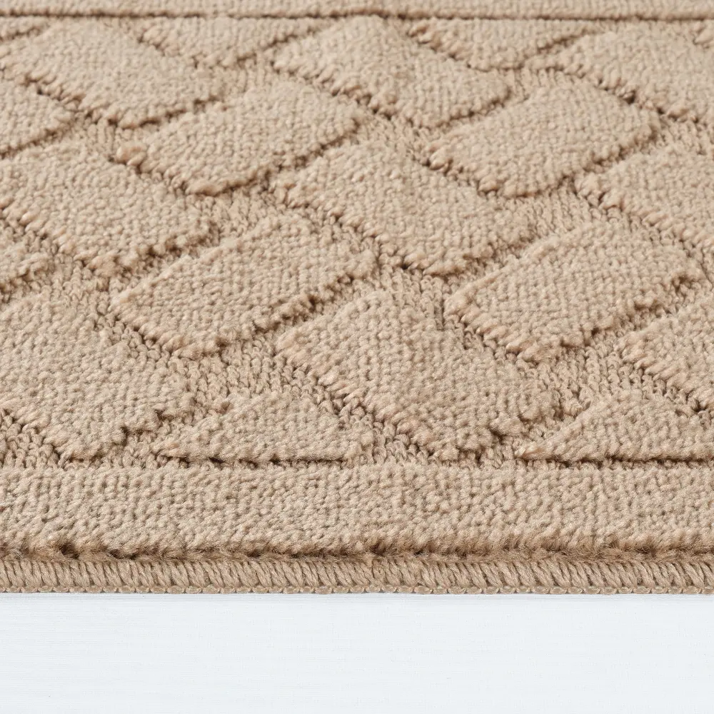 Nilah 2-Piece Machine Washable Non-Slip Brown Bathroom Rug Set - Image 4