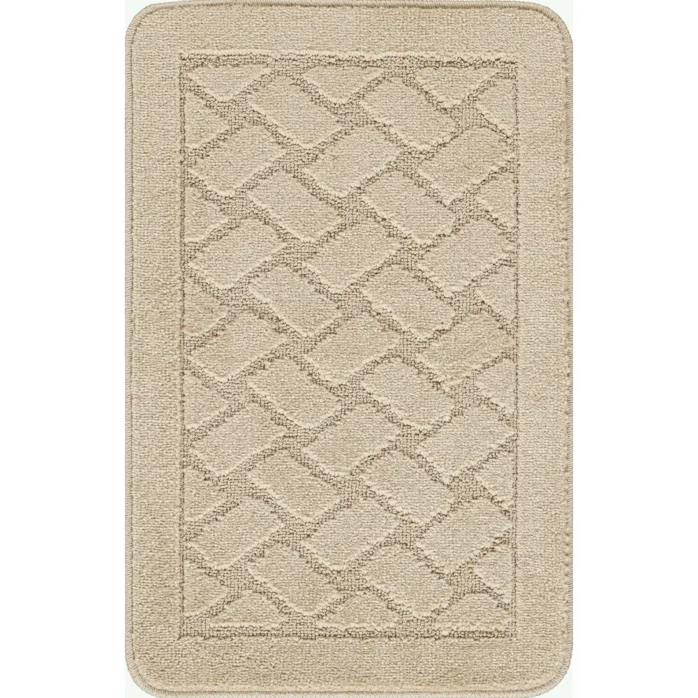 Nilah 2-Piece Machine Washable Non-Slip Light Beige Bathroom Rug Set - Image 9