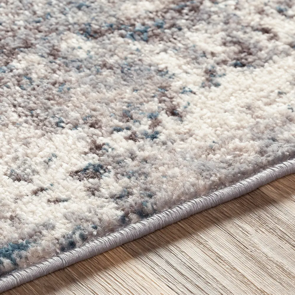 Noa Abstract Modern Marble Teal Rug - Image 9