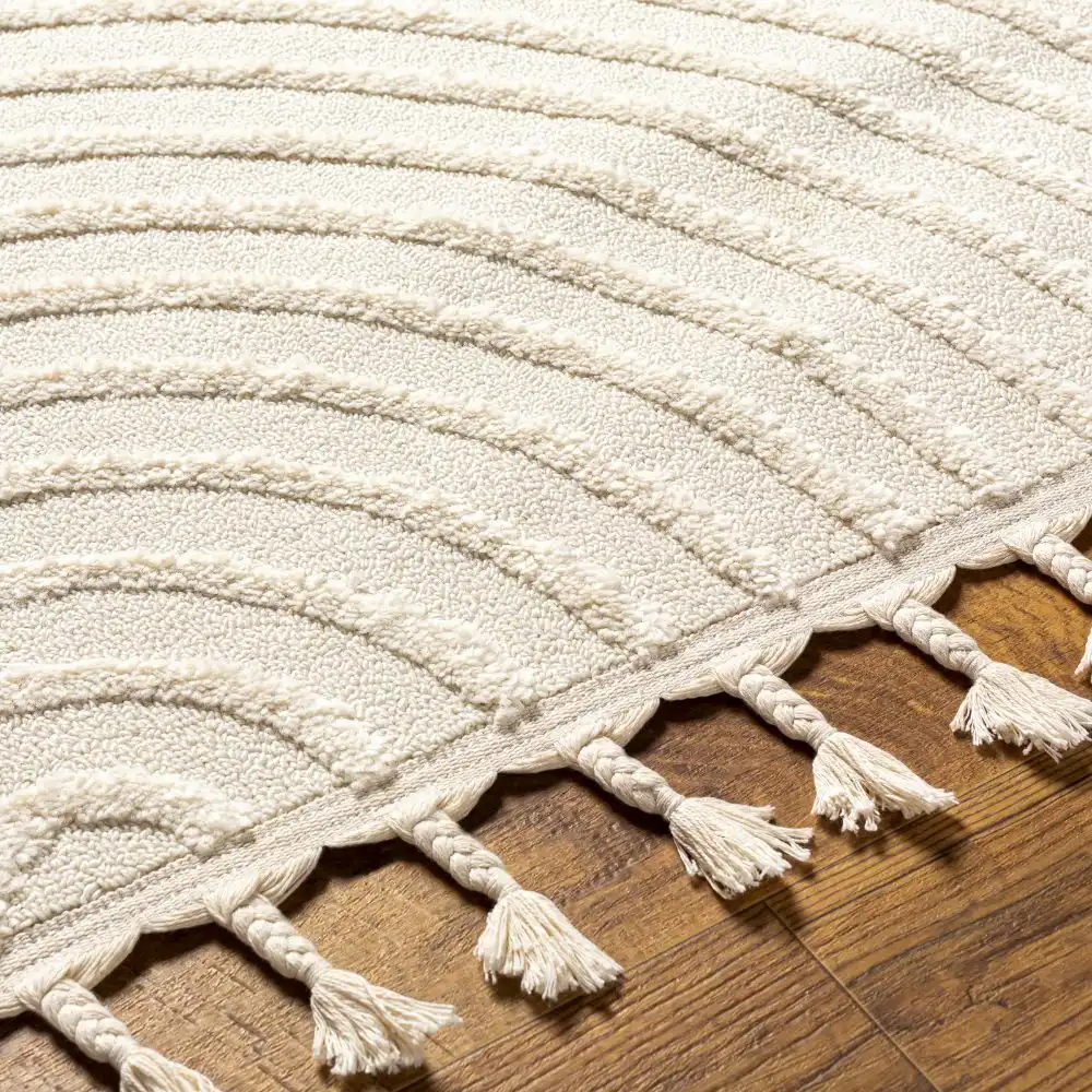 Matilda Scandi Modern High Pile Ivory Rug - Image 3