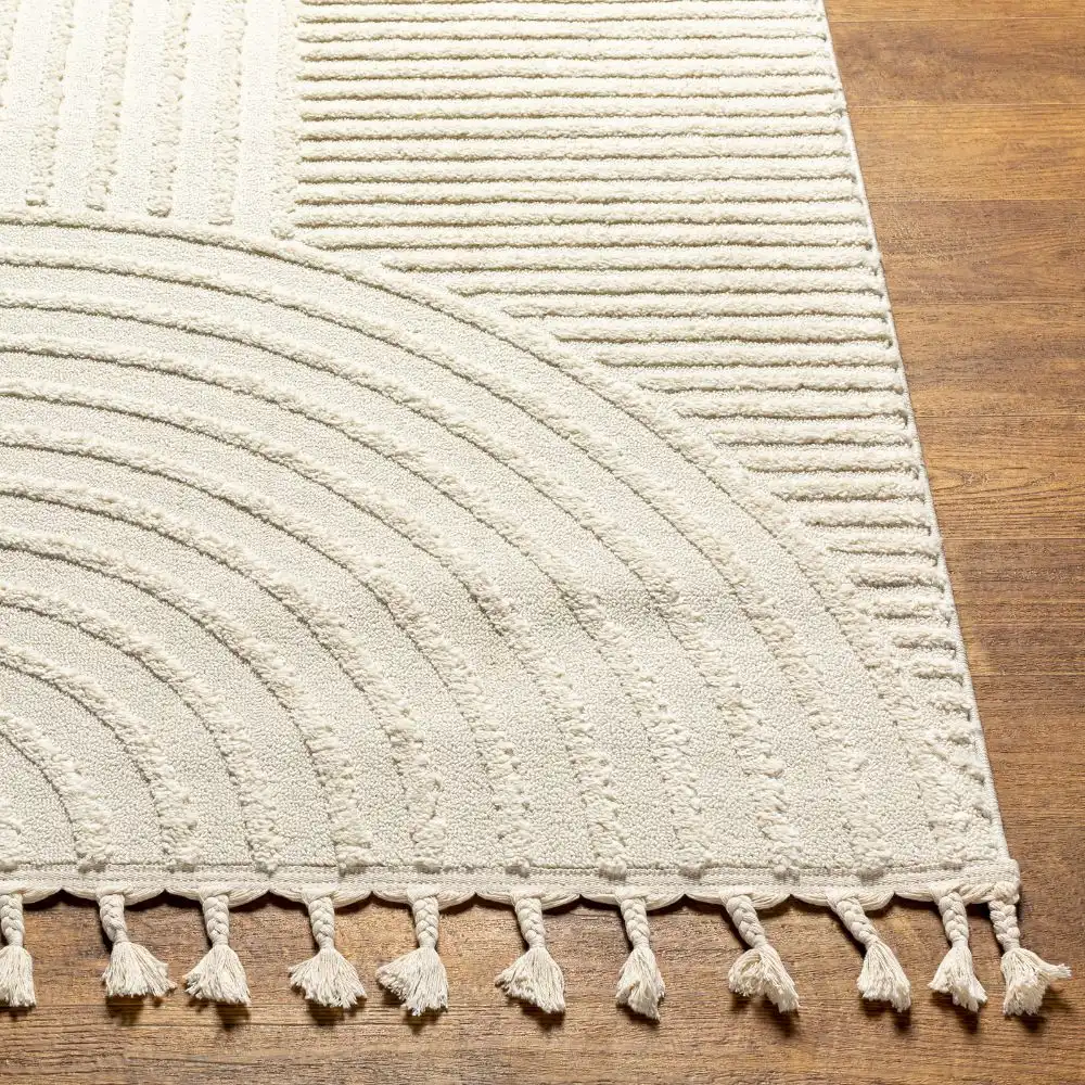 Matilda Scandi Modern High Pile Ivory Rug - Image 5