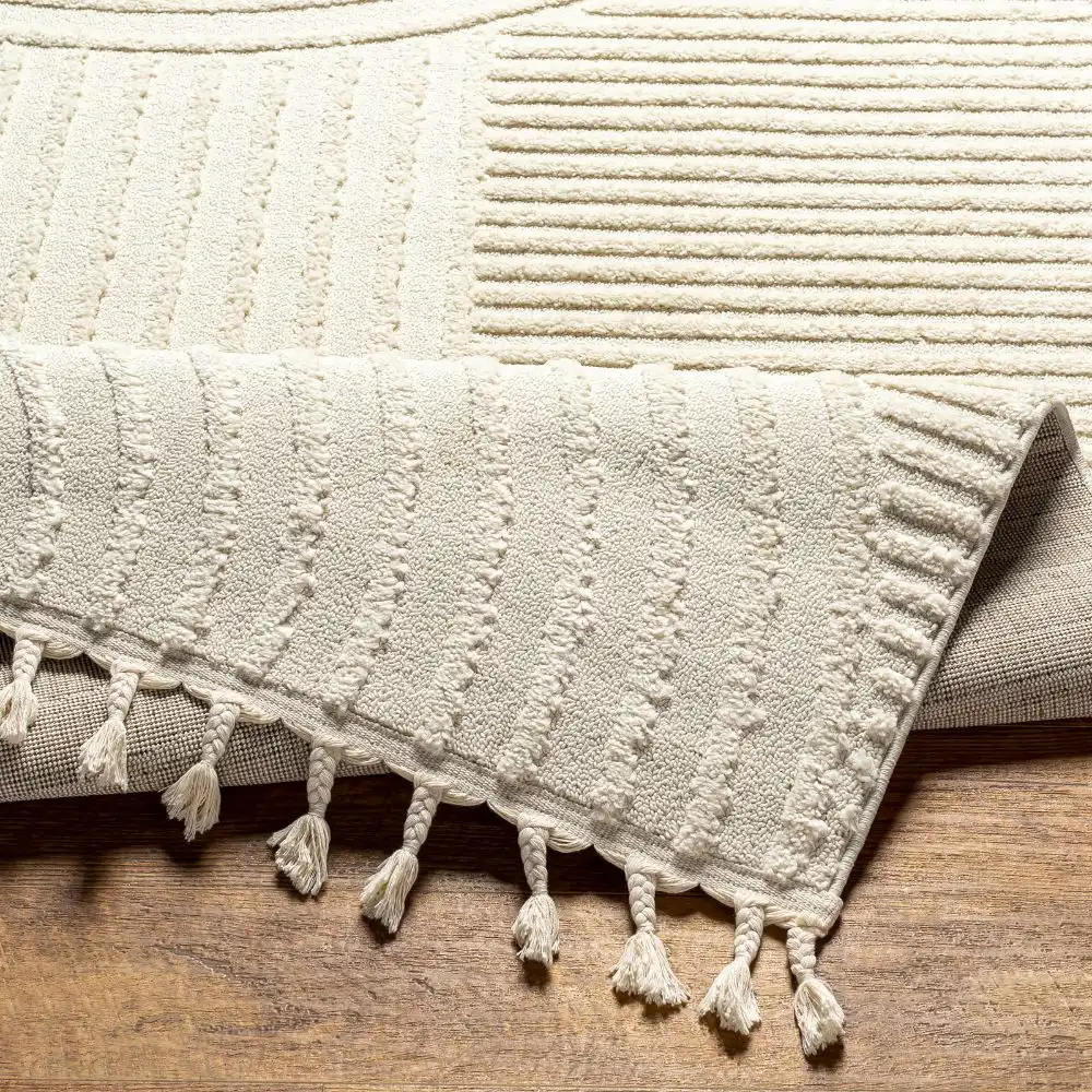 Matilda Scandi Modern High Pile Ivory Rug - Image 6