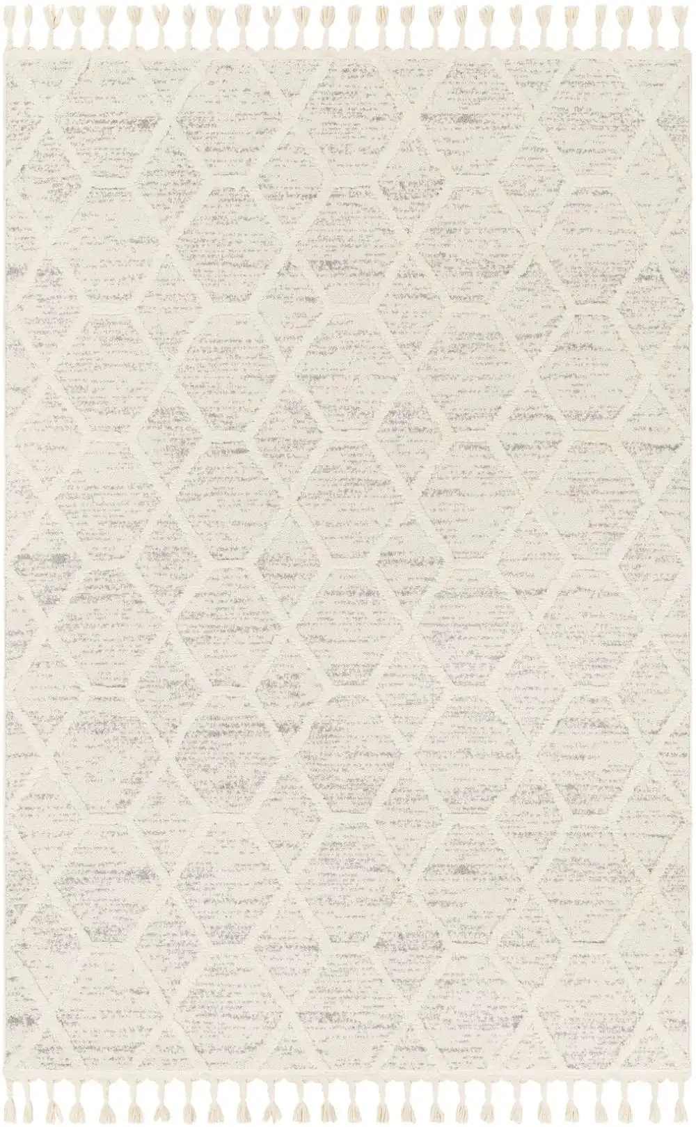 Norah Scandi Geometric High Pile Ivory/Grey Rug - Image 6