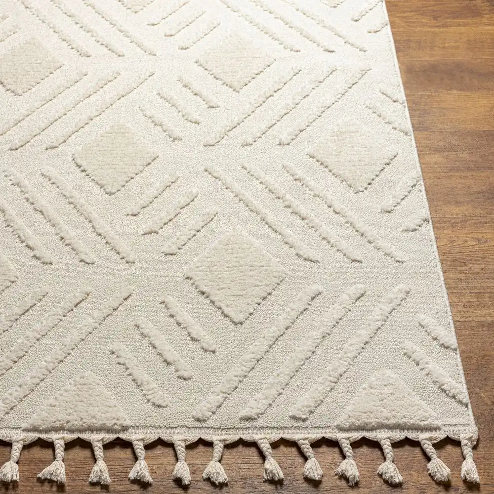 Selene Berber Geometric High Pile Ivory Rug - Image 5