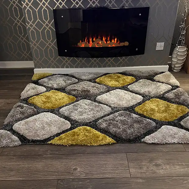 Noble House 9247 Grey Yellow Rug - Image 2