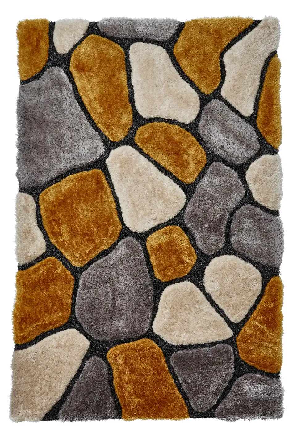 Noble House Pebbles 5858 Grey Yellow Rug - Image 3