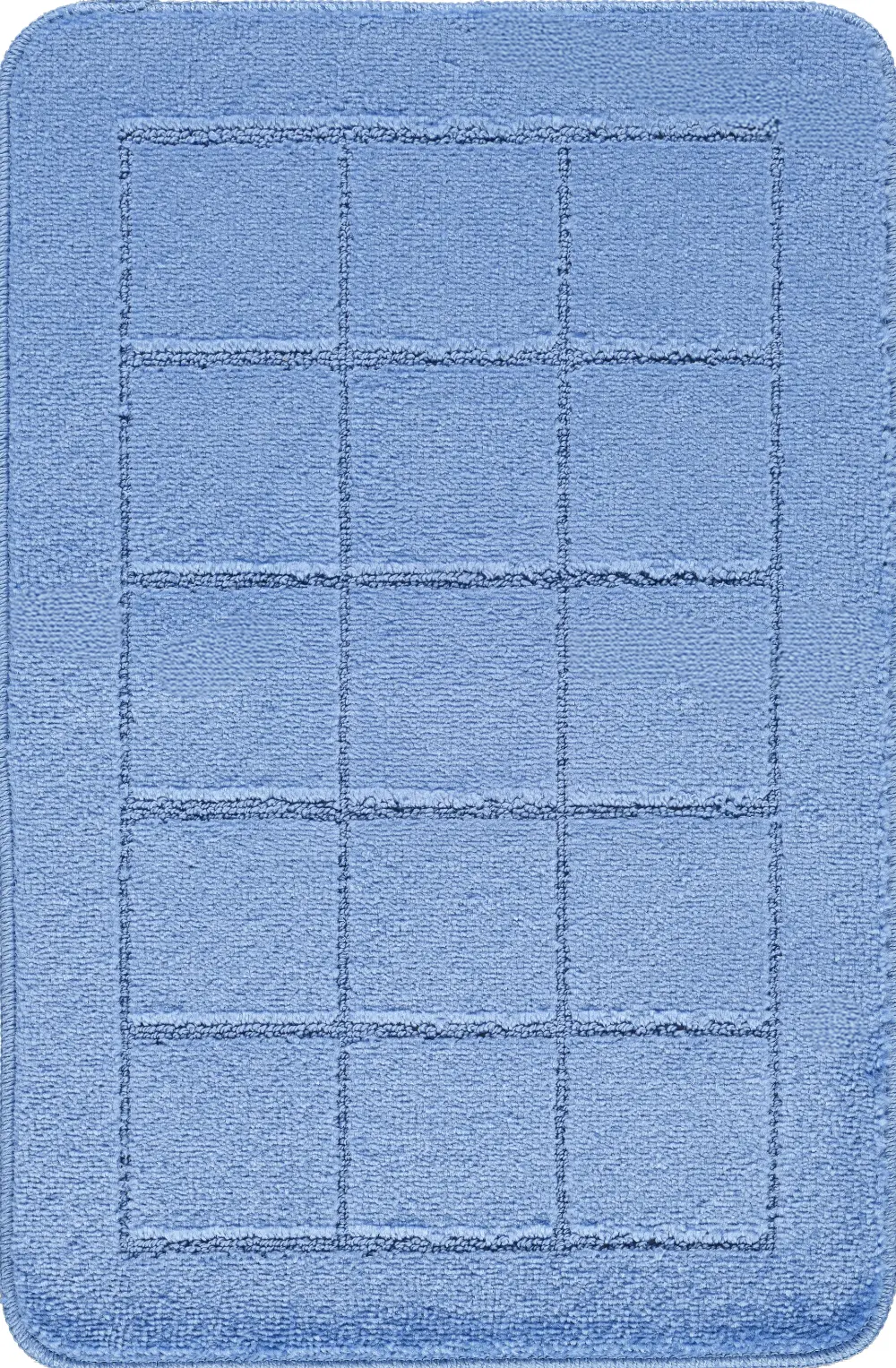 Noelle 2-Piece Machine Washable Non-Slip Blue Bathroom Rug Set - Image 3