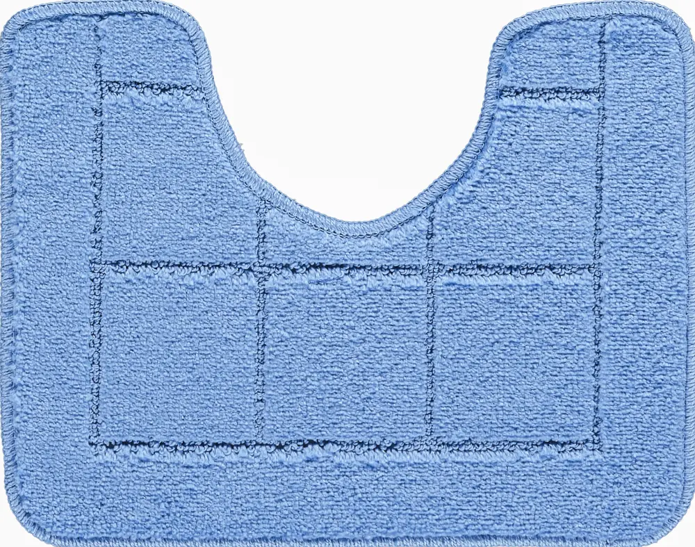 Noelle 2-Piece Machine Washable Non-Slip Blue Bathroom Rug Set - Image 4