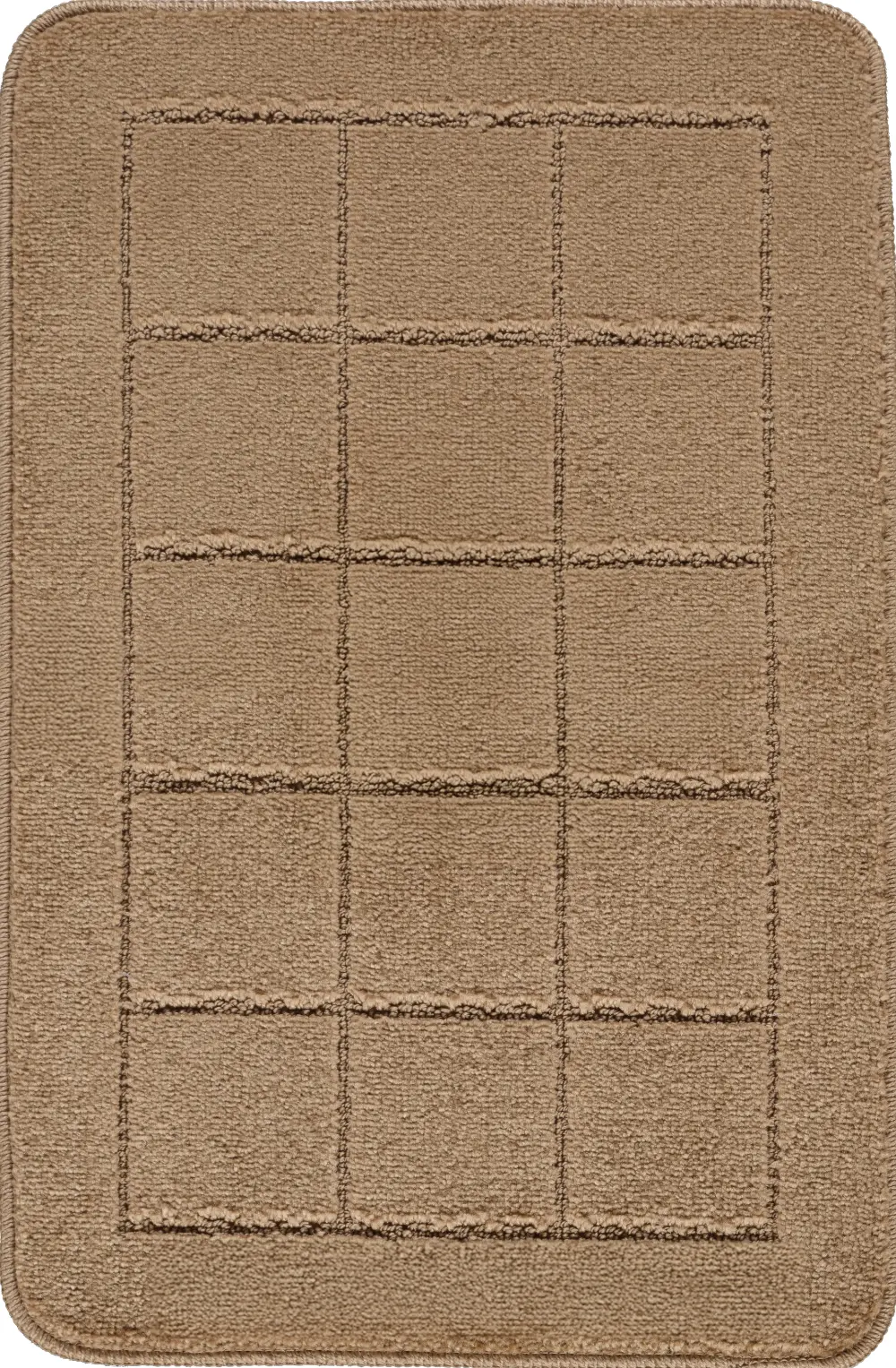 Noelle 2-Piece Machine Washable Non-Slip Brown Bathroom Rug Set - Image 3