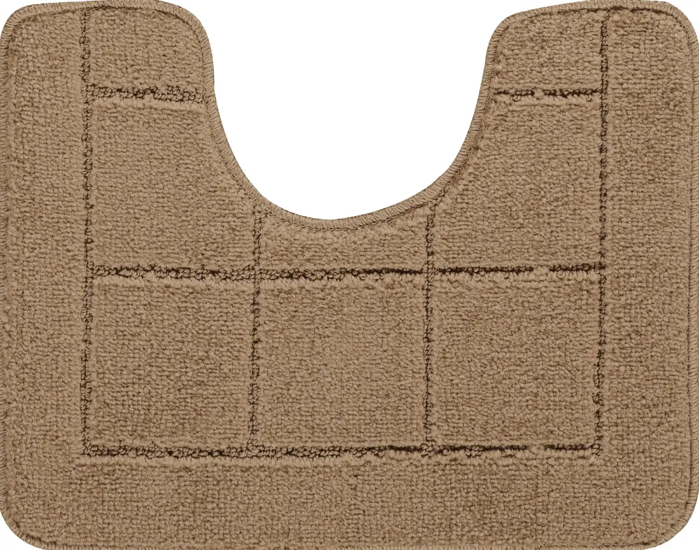 Noelle 2-Piece Machine Washable Non-Slip Brown Bathroom Rug Set - Image 9