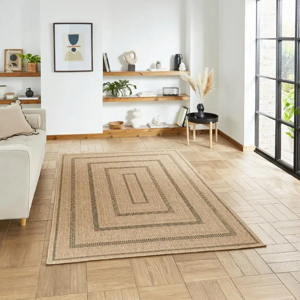 Nomad Indoor Outdoor 5021 Black Brown Rug