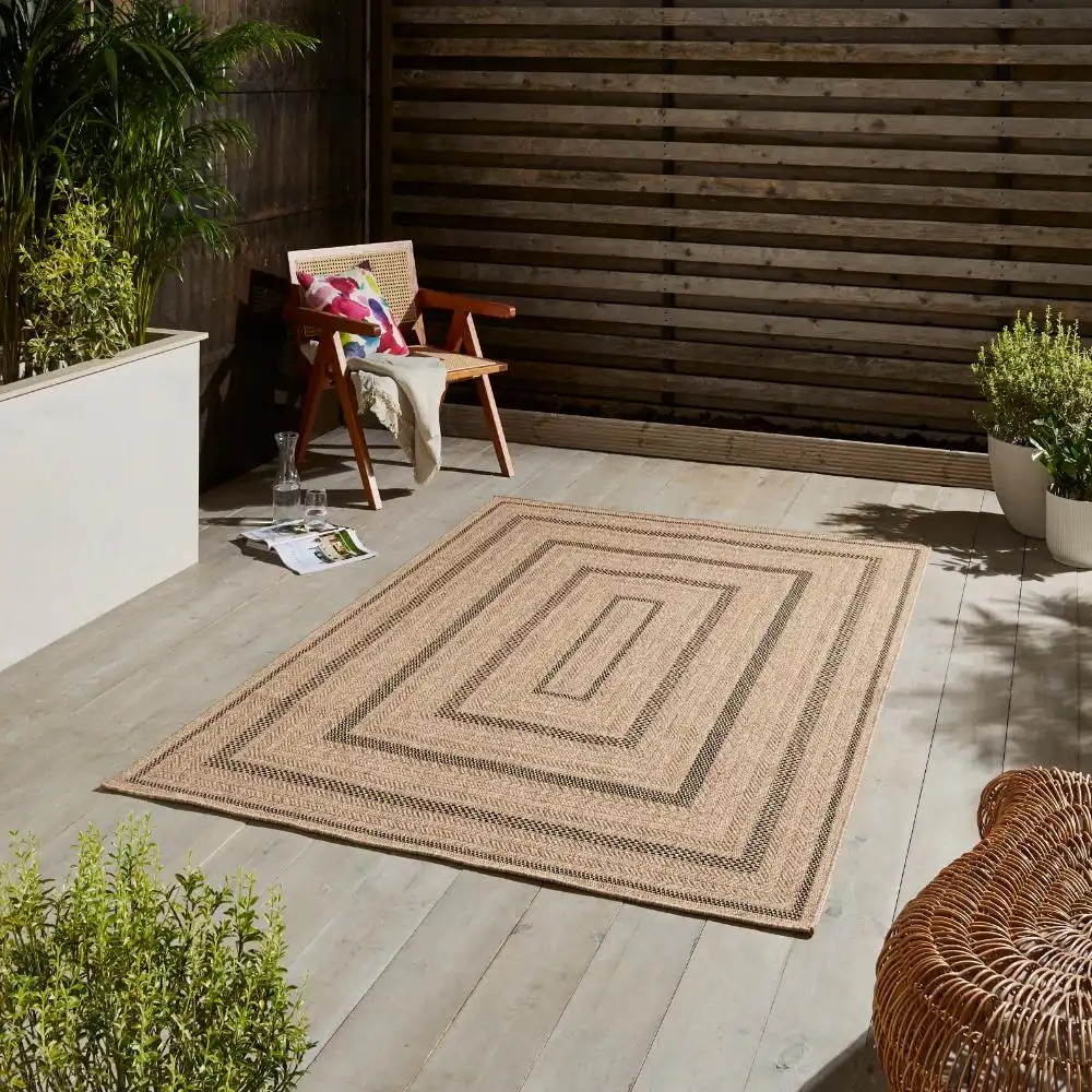 Nomad Indoor Outdoor 5021 Black Brown Rug - Image 2