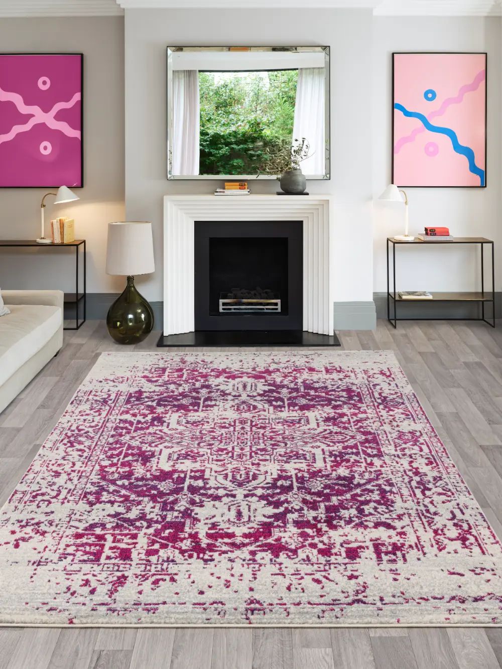 Nova NV08 Antique Fuchsia Magenta Purple Rug - Image 2