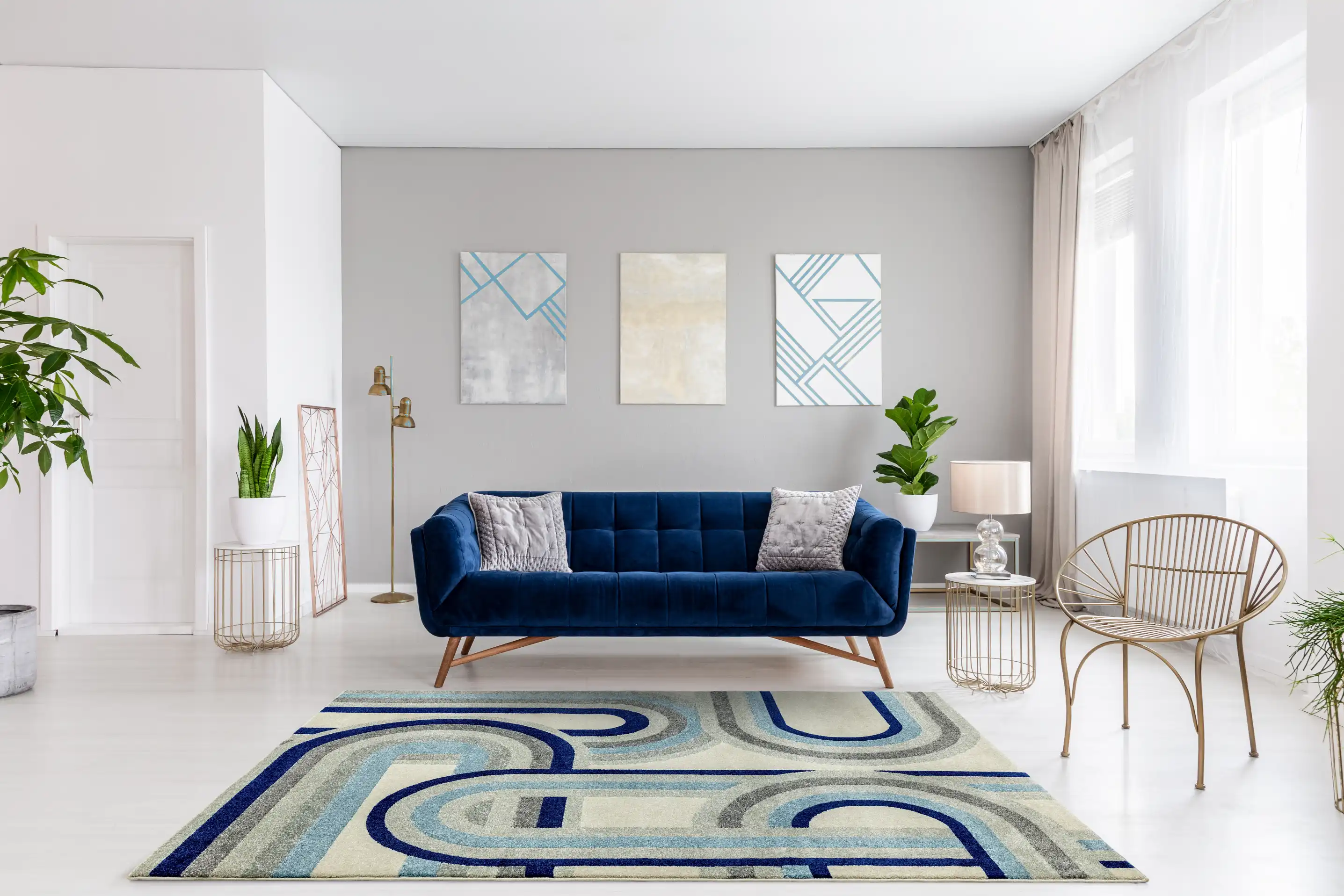 Nova NV30 Retro Blue Rug - Image 2