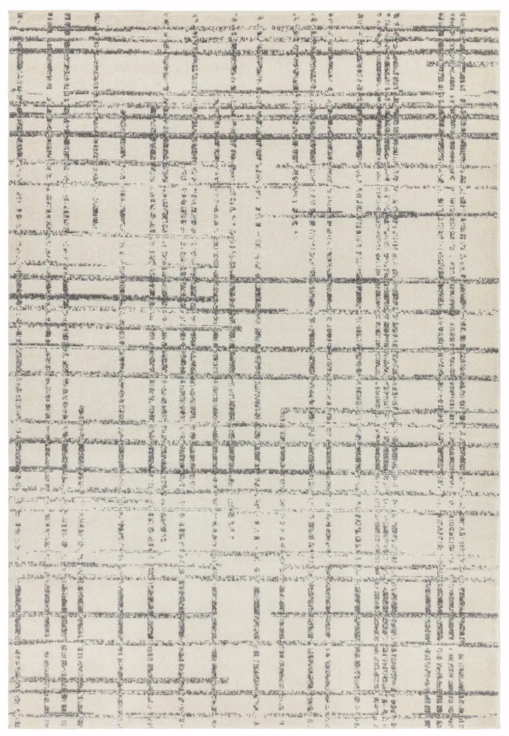 Nova NV31 Grid Grey Rug - Image 3