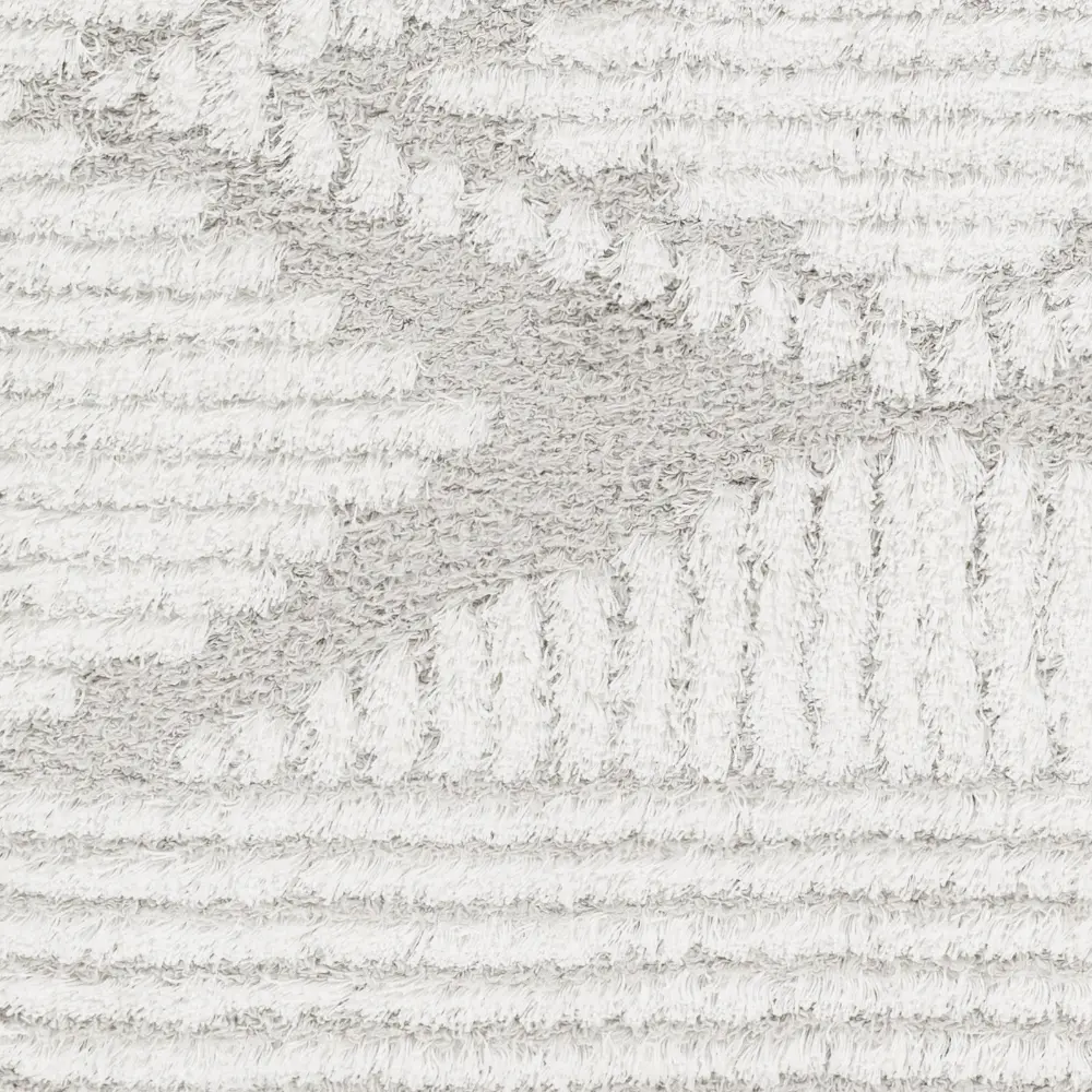 Nuria Shaggy Modern Plush Pile Light Grey Rug - Image 3