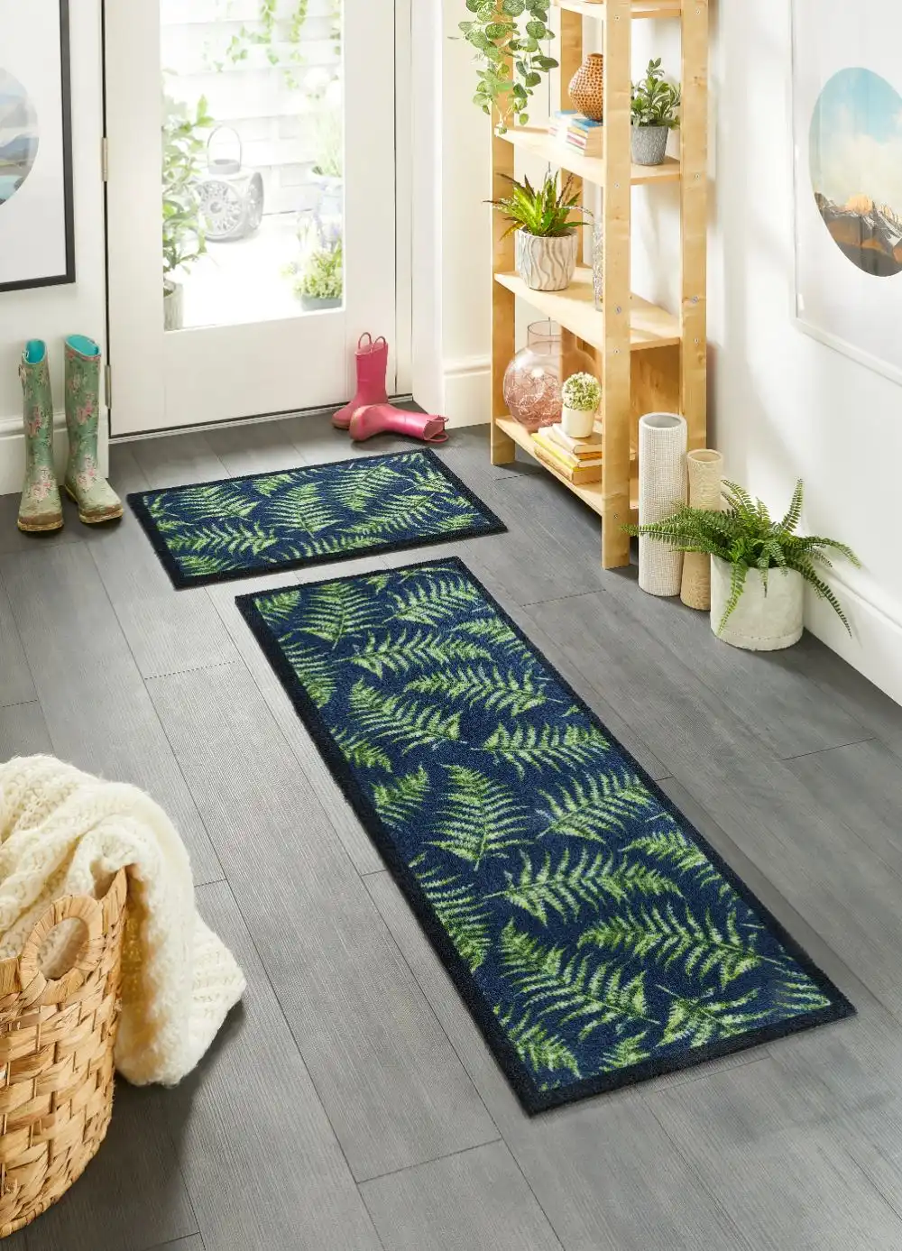Nylon Indoor Fern Leaves Rug - Image 2