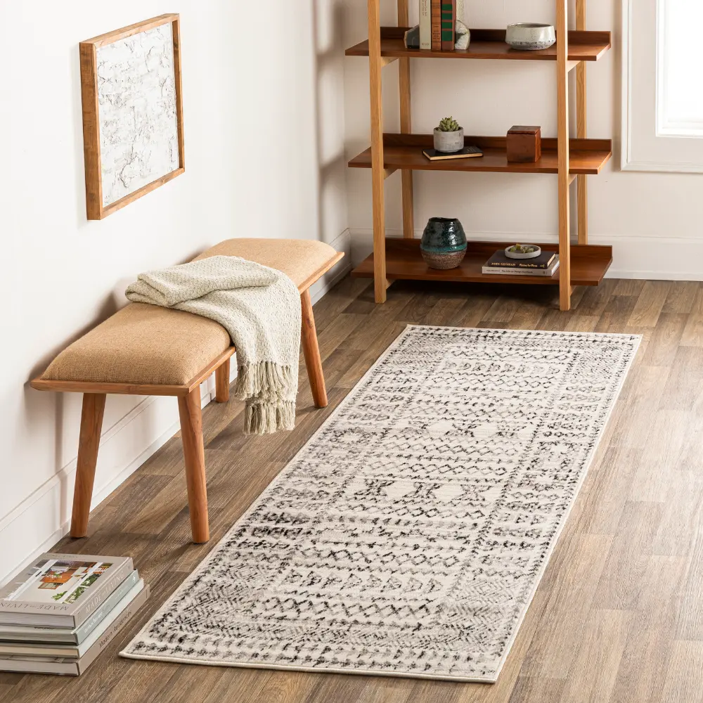 Olimpia Scandi Geometric Light Grey Rug - Image 2