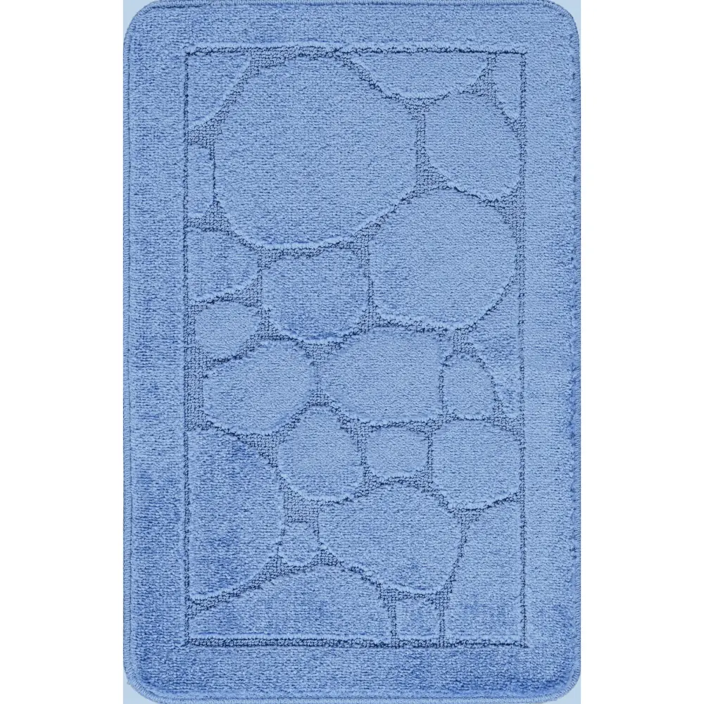 Olive 2-Piece Machine Washable Non-Slip Blue Bathroom Rug Set - Image 3