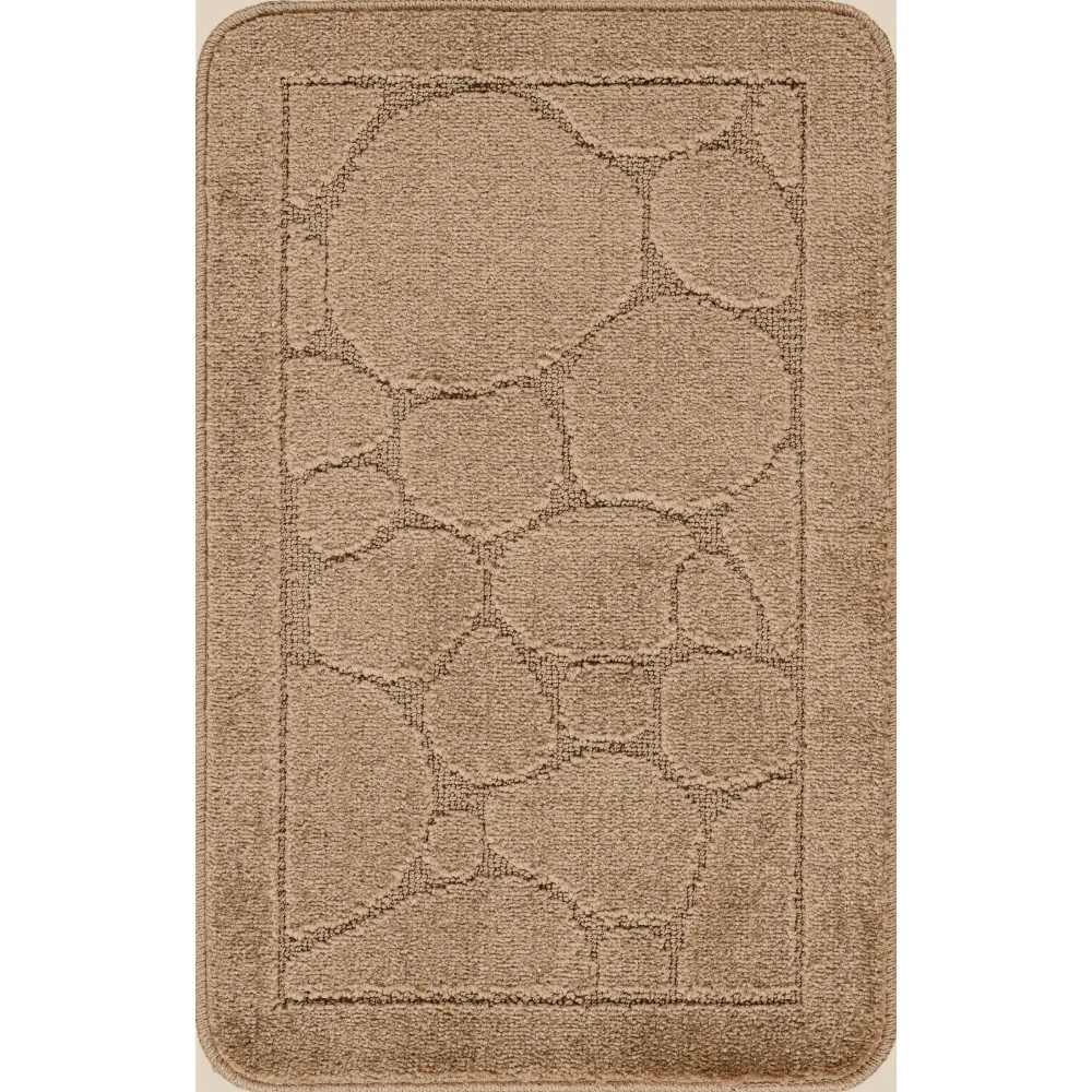 Olive 2-Piece Machine Washable Non-Slip Brown Bathroom Rug Set - Image 2