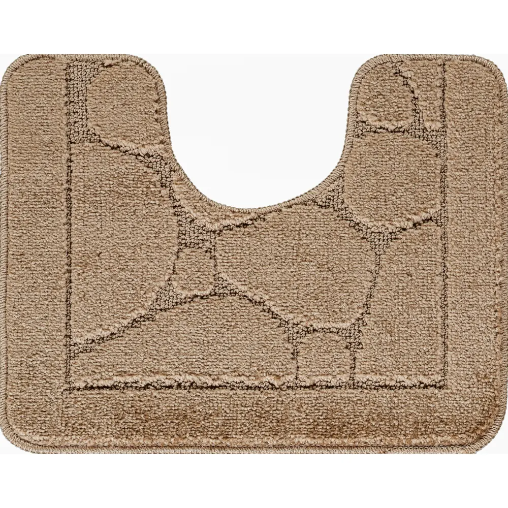 Olive 2-Piece Machine Washable Non-Slip Brown Bathroom Rug Set - Image 3