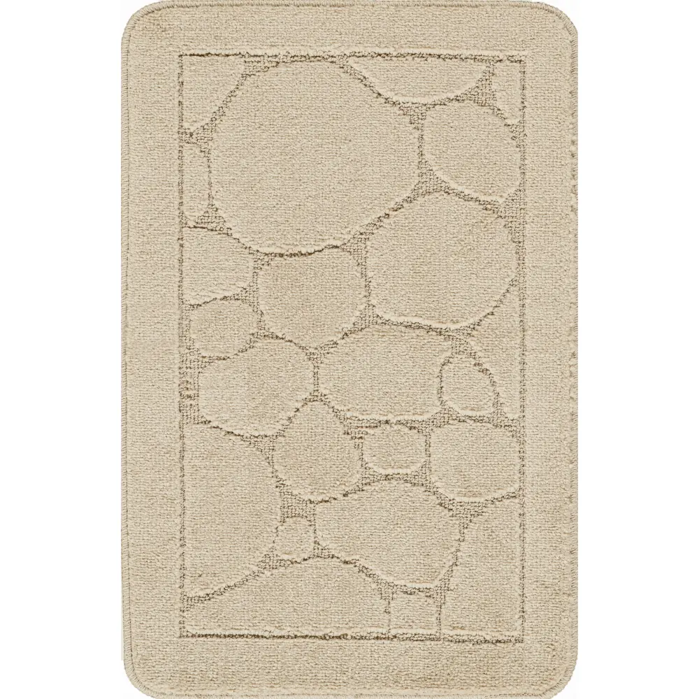 Olive 2-Piece Machine Washable Non-Slip Light Beige Bathroom Rug Set - Image 3