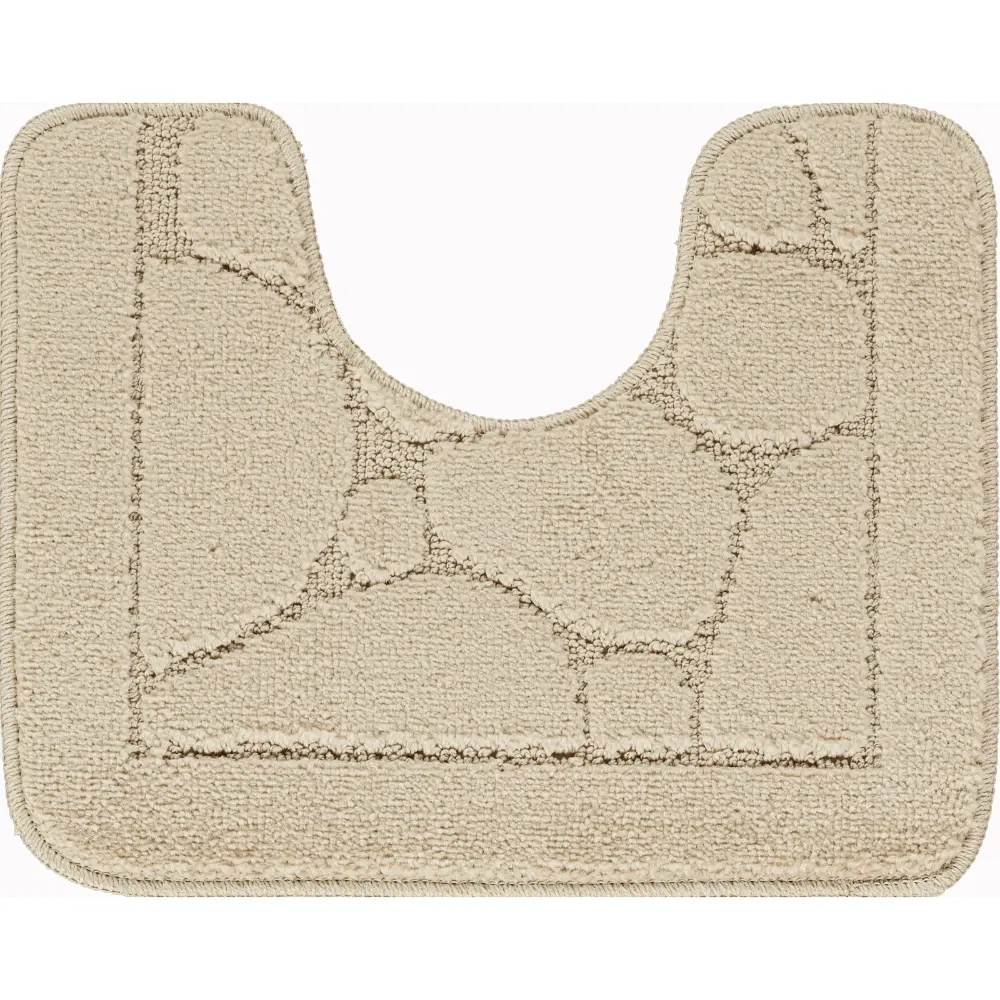Olive 2-Piece Machine Washable Non-Slip Light Beige Bathroom Rug Set - Image 5