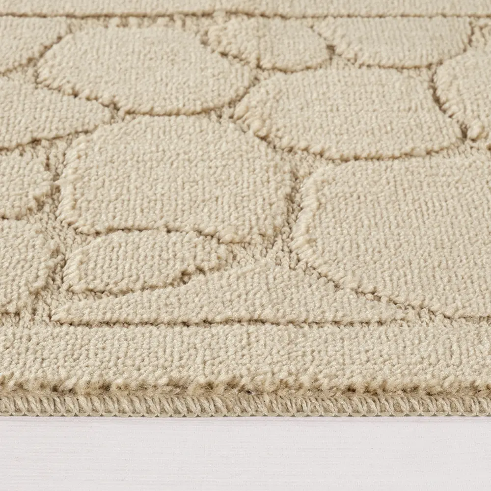 Olive 2-Piece Machine Washable Non-Slip Light Beige Bathroom Rug Set - Image 6