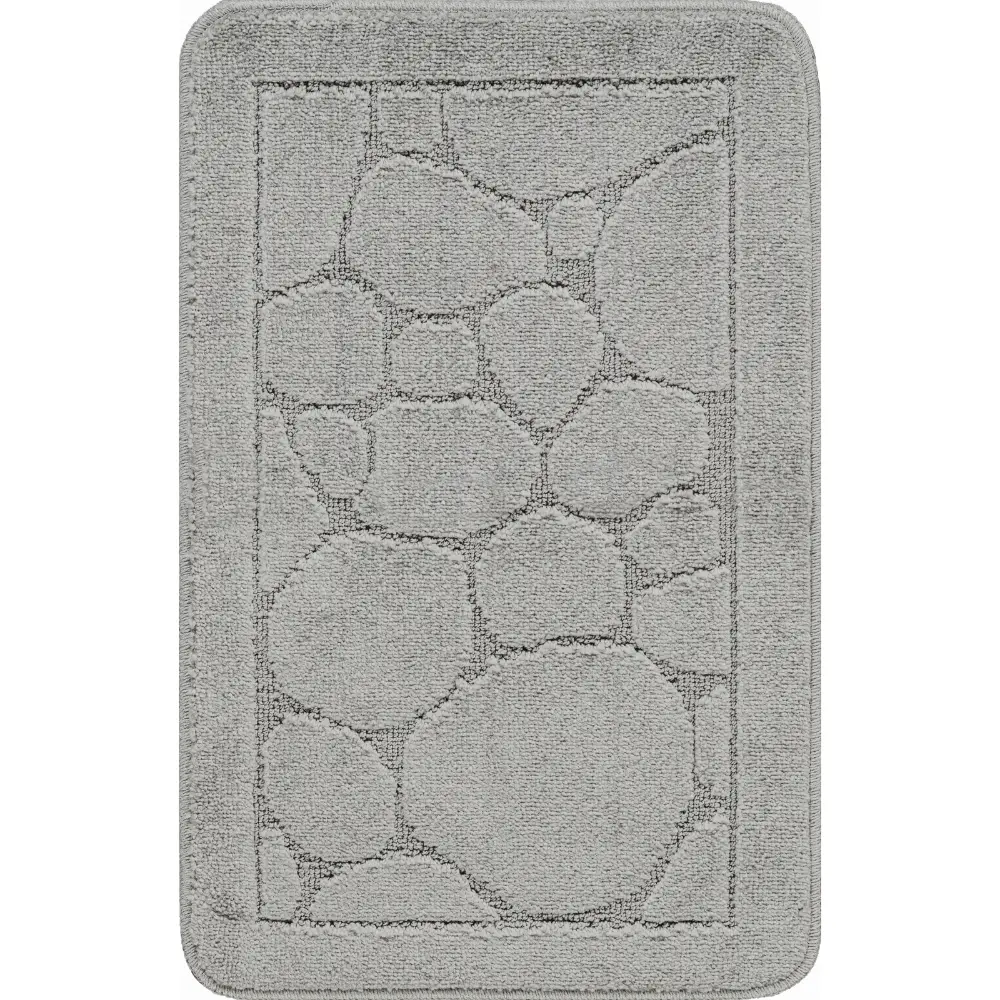 Olive 2-Piece Machine Washable Non-Slip Light Grey Bathroom Rug Set - Image 7